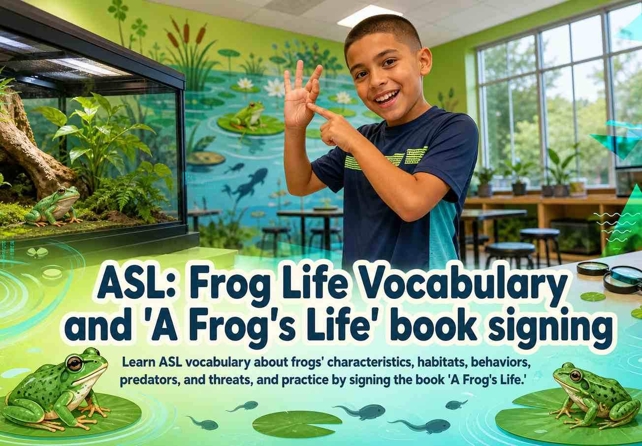ASL: Frog Life Vocabulary and 'A Frog's Life' book signing