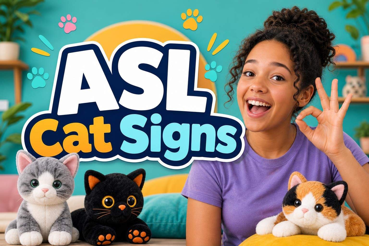 ASL: Cat Vocabulary — "Six Dinner Sid" and "The Three Little Kittens"
