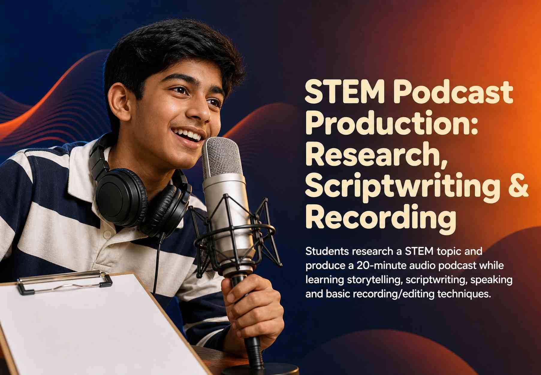 STEM Podcast Production: Research, Scriptwriting & Recording