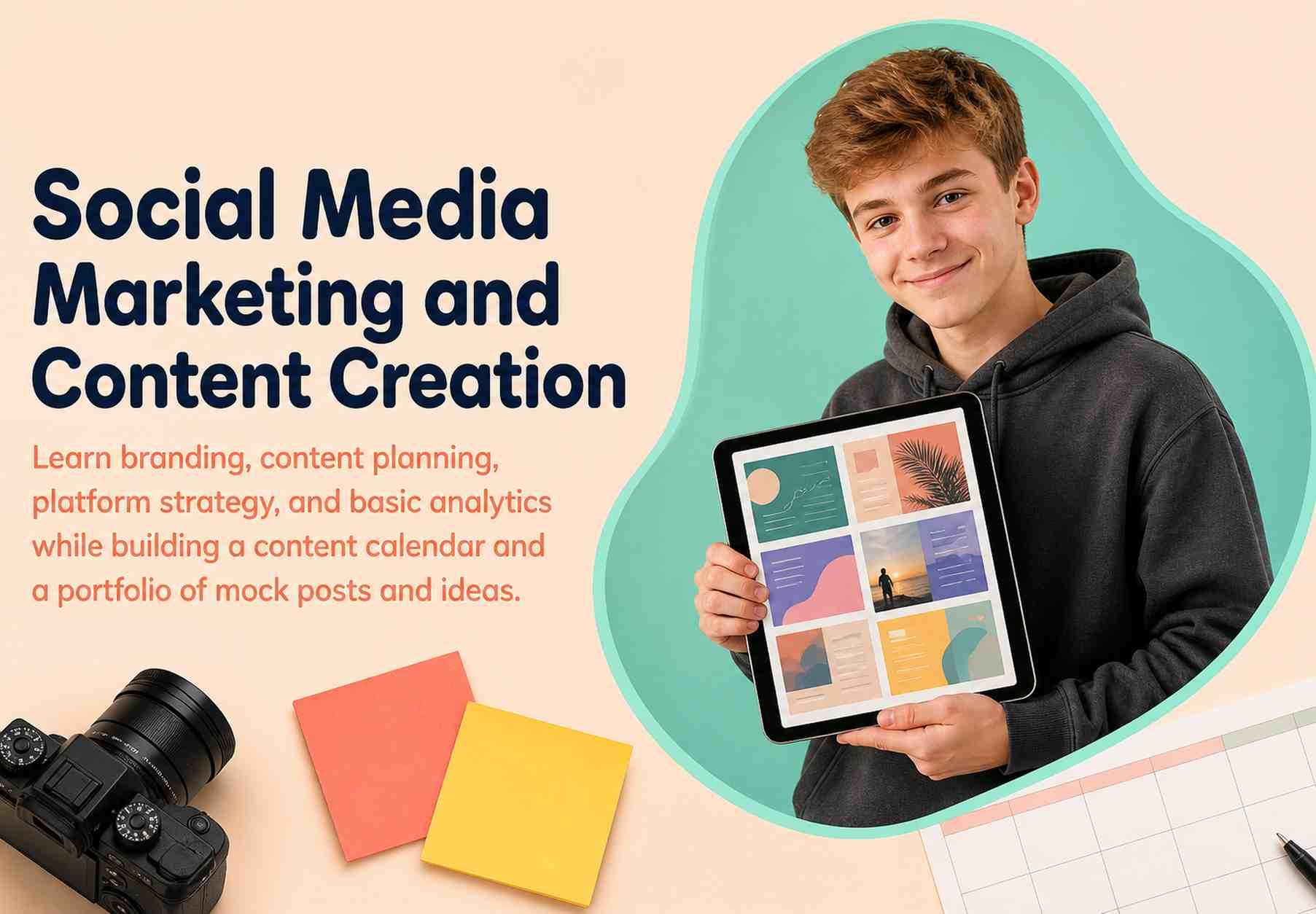 Social Media Marketing and Content Creation (Ages 12-17)