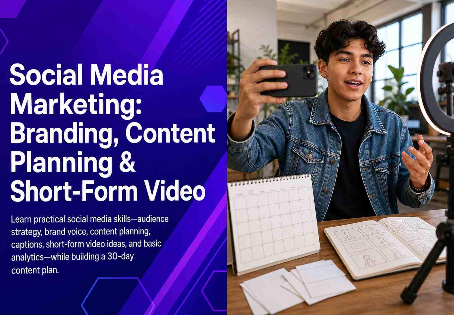 Social Media Marketing: Branding, Content Planning & Short-Form Video