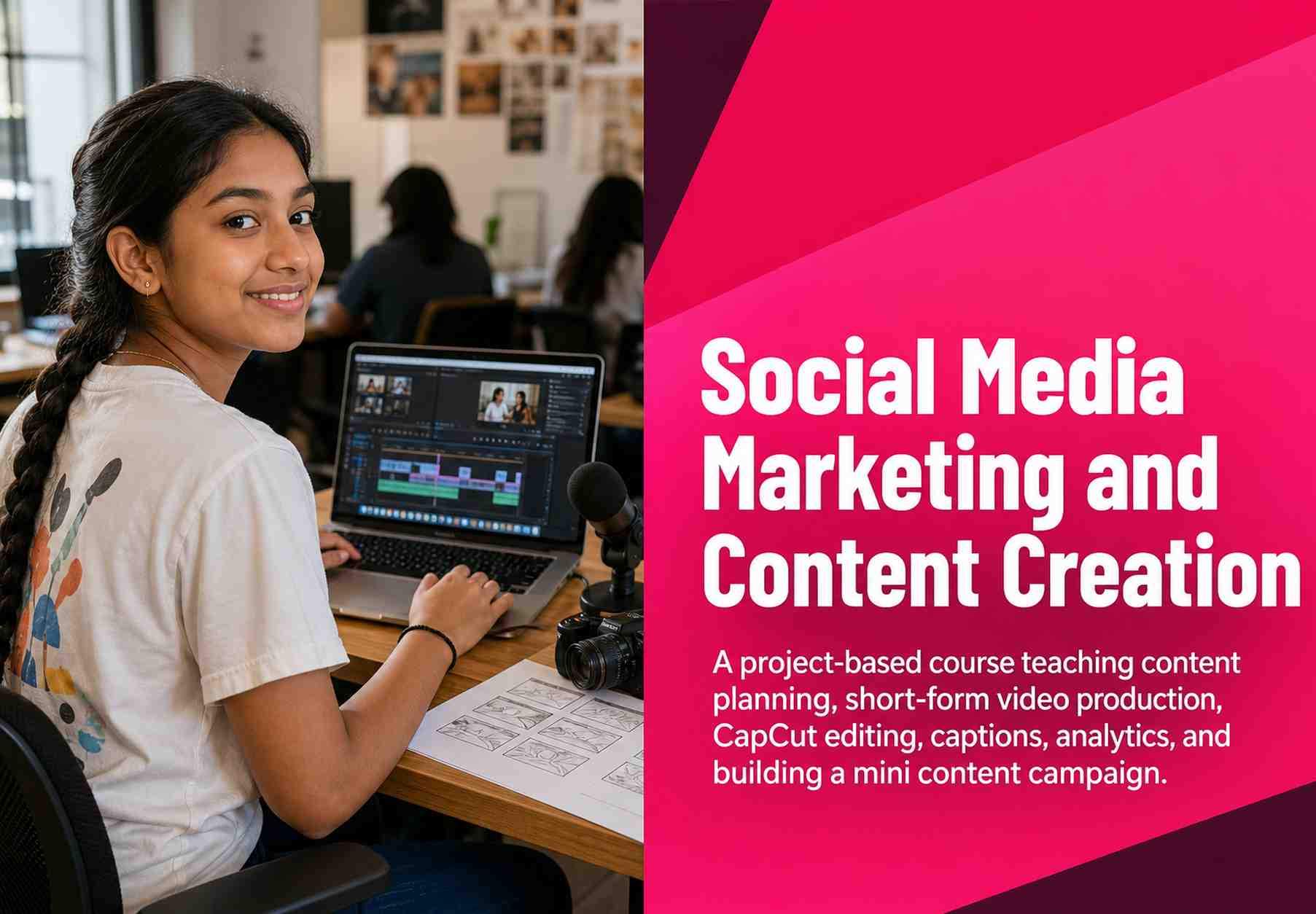Social Media Marketing and Content Creation (Ages 13-18)