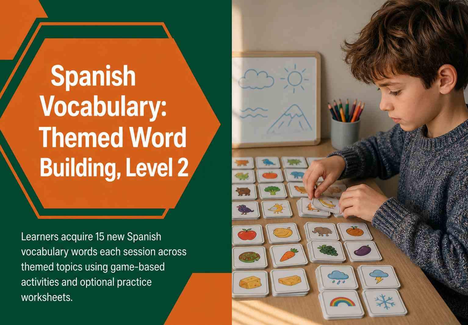 Spanish Vocabulary: Themed Word Building, Level 2