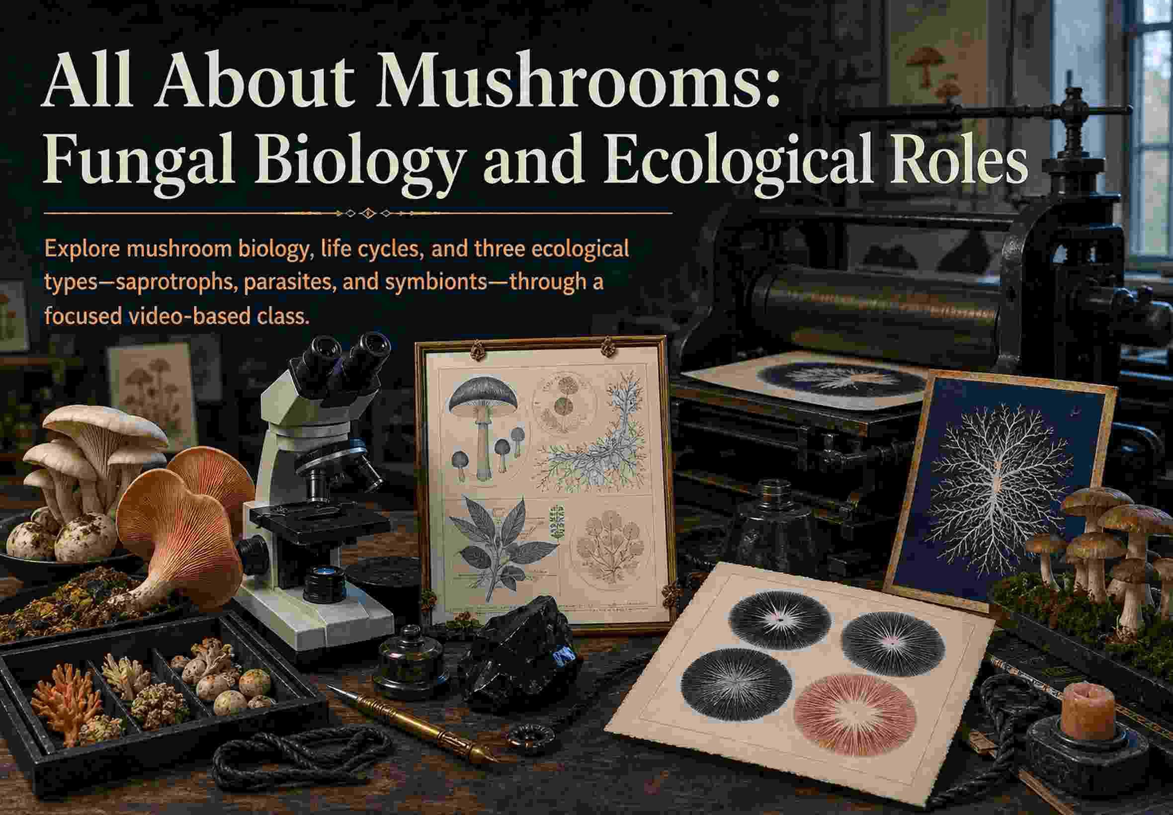 All About Mushrooms: Fungal Biology and Ecological Roles