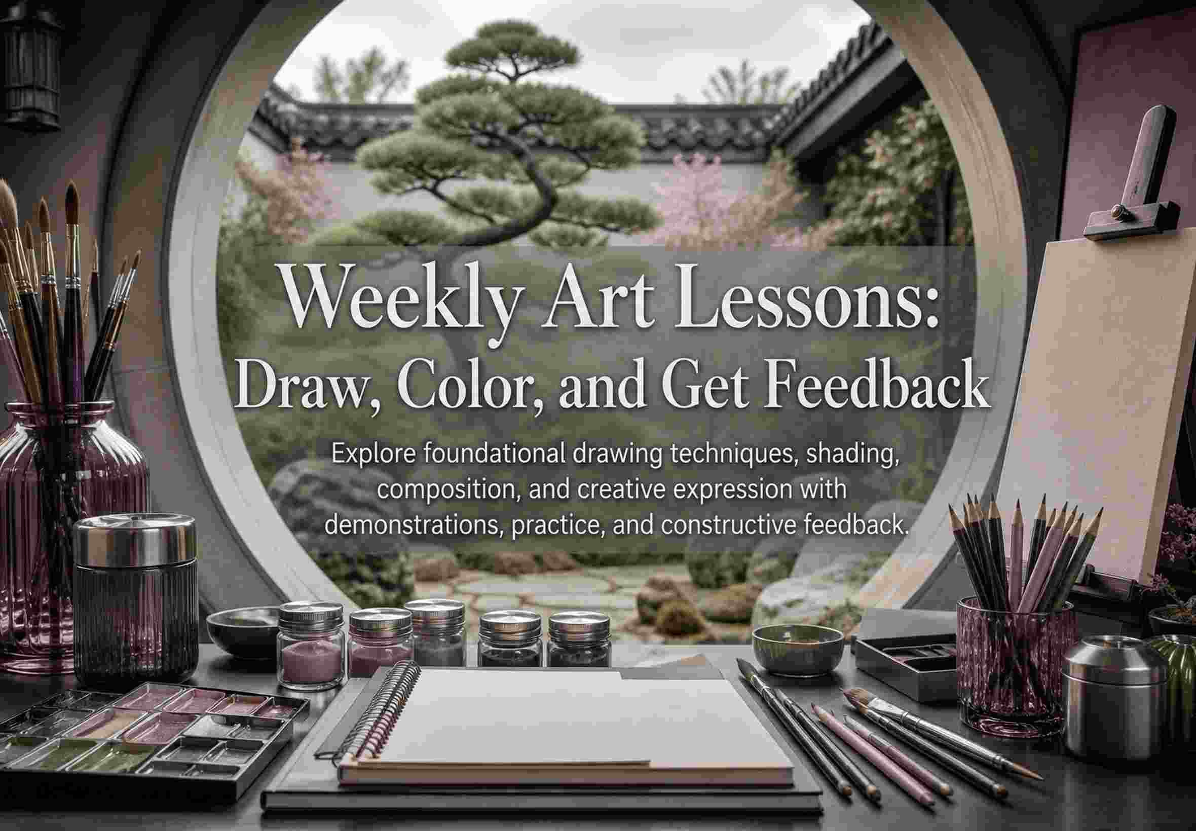 Weekly Art Lessons: Draw, Color, and Get Feedback