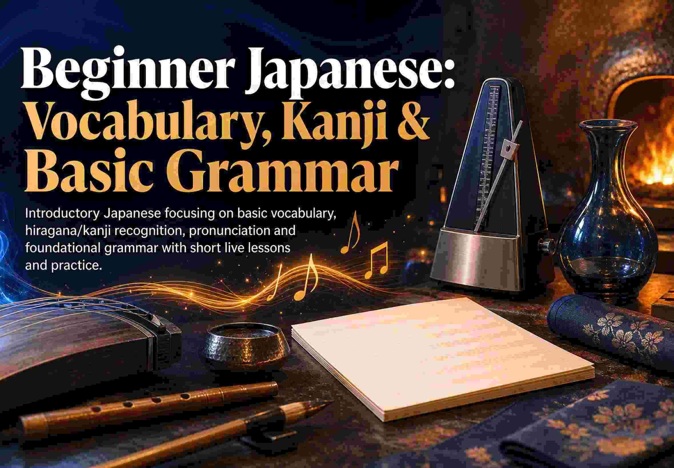 Beginner Japanese: Vocabulary, Kanji & Basic Grammar