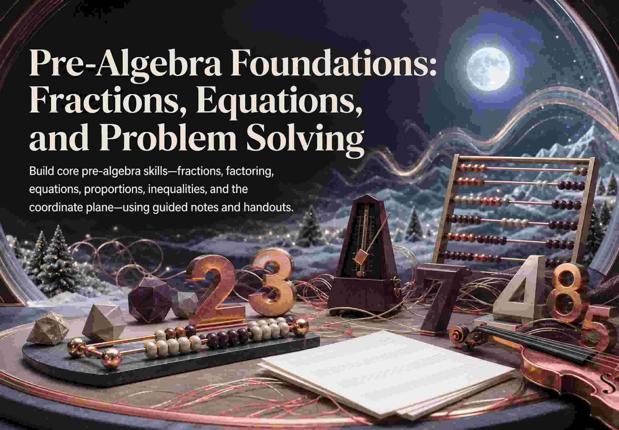 Pre-Algebra Foundations: Fractions, Equations, and Problem Solving