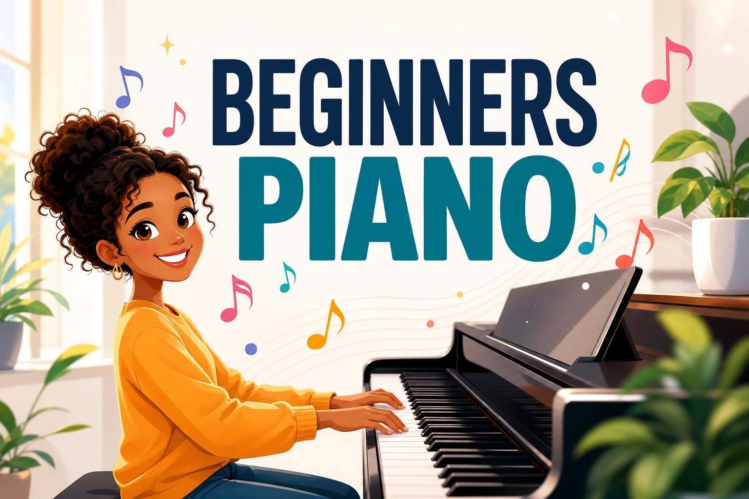 Beginner Piano: Technique, Music Theory, and Songs