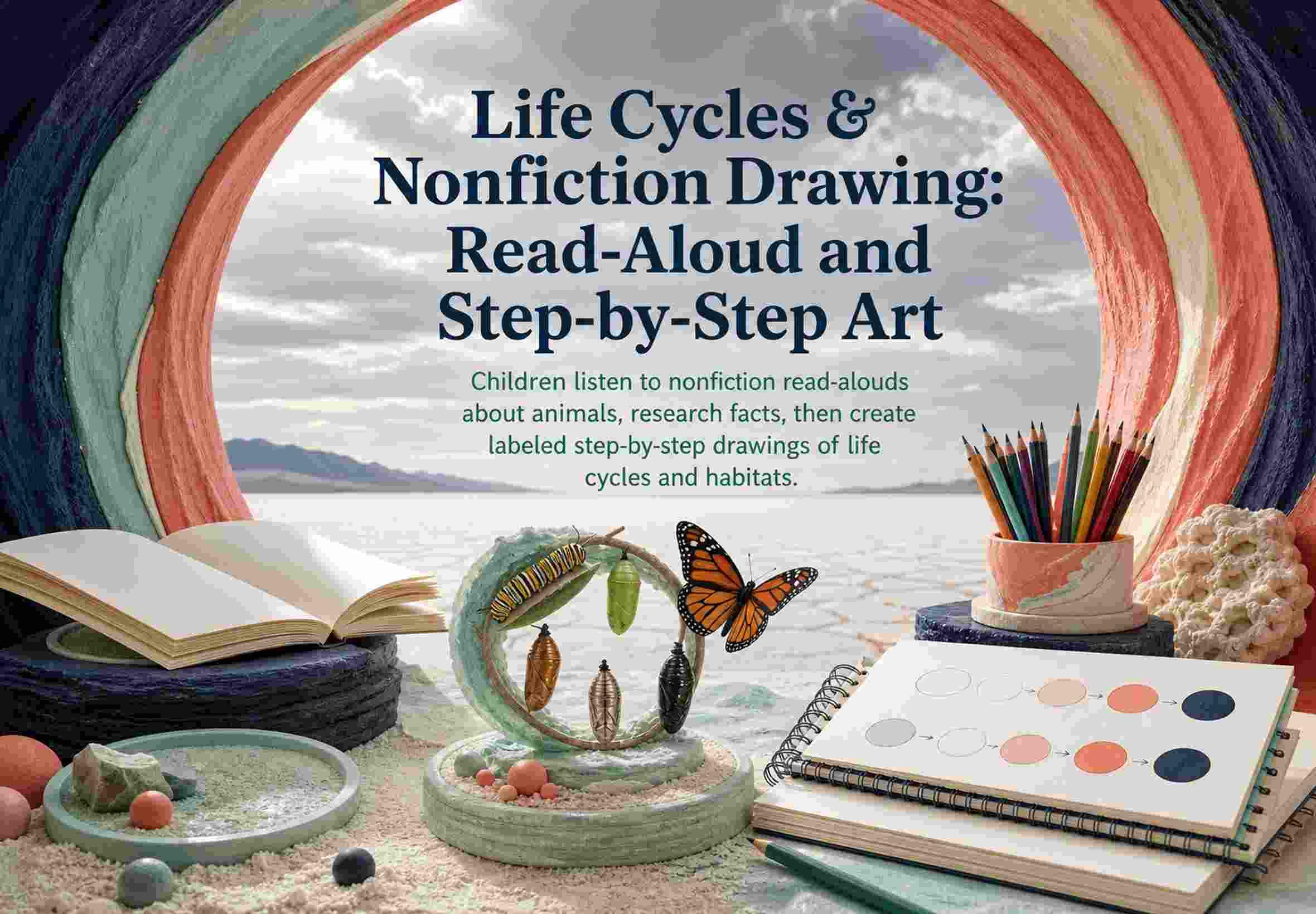 Life Cycles & Nonfiction Drawing: Read-Aloud and Step-by-Step Art