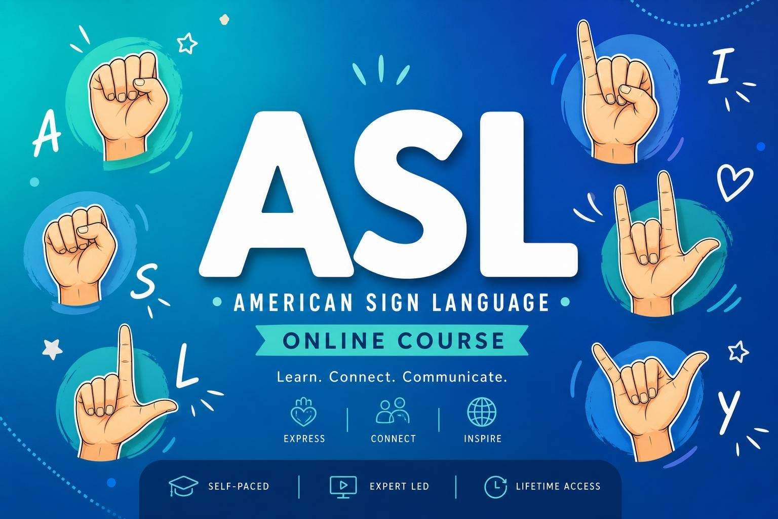 ASL Basics: Alphabet, Vocabulary, Grammar and Conversations