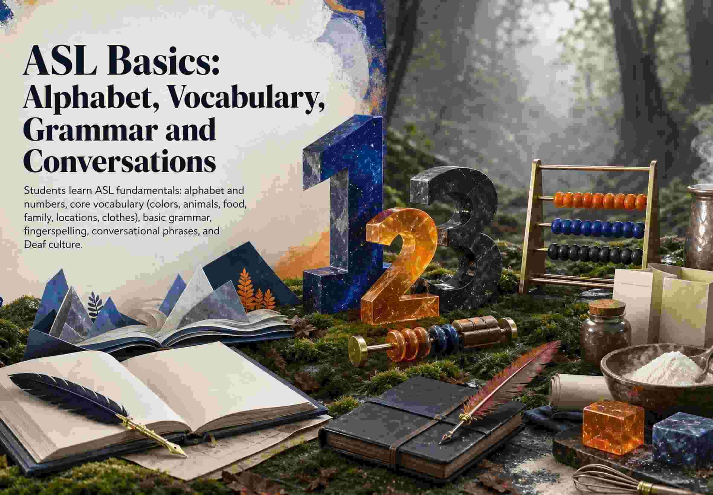 ASL Basics: Alphabet, Vocabulary, Grammar and Conversations