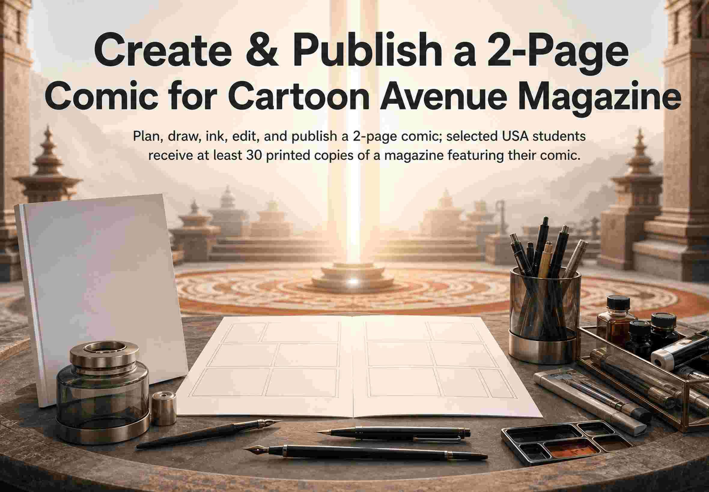 Create & Publish a 2-Page Comic for Cartoon Avenue Magazine