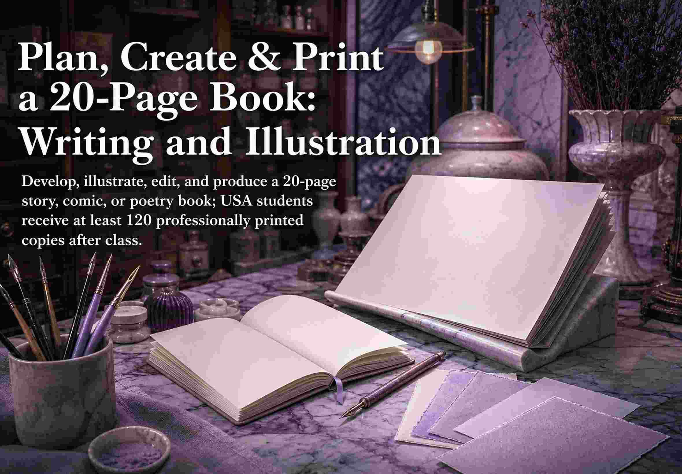 Plan, Create & Print a 20-Page Book: Writing and Illustration