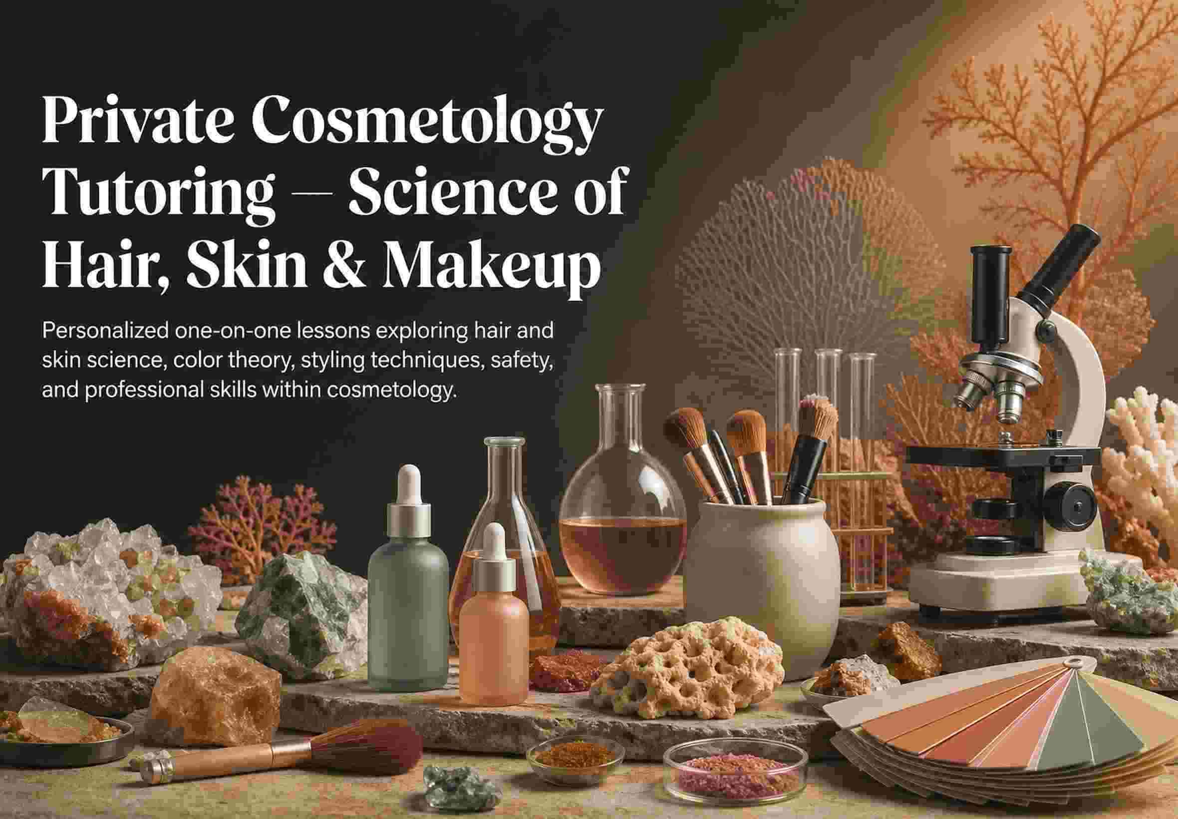 Private Cosmetology Tutoring — Science of Hair, Skin & Makeup