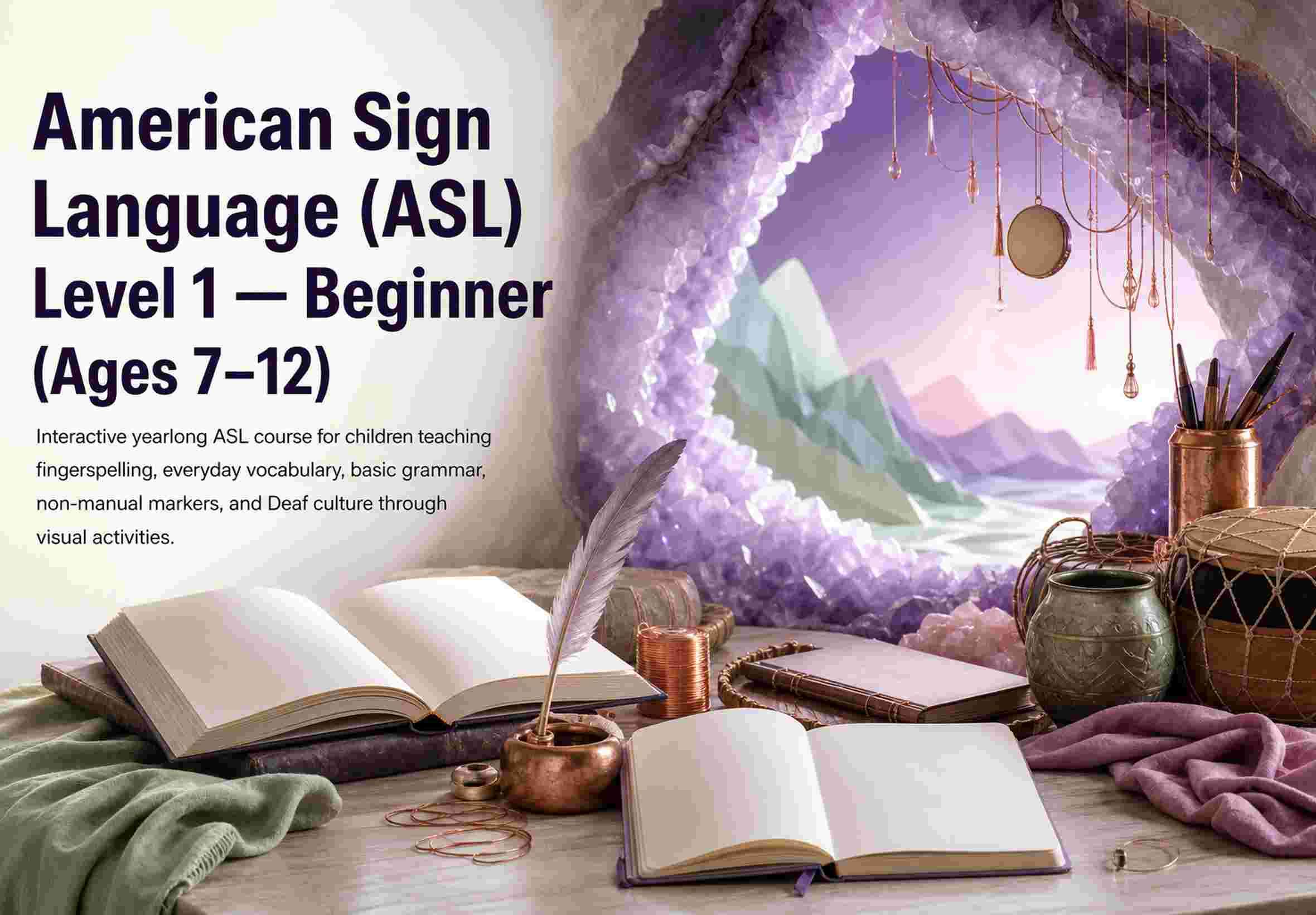 American Sign Language (ASL) Level 1 — Beginner (Ages 7–12)