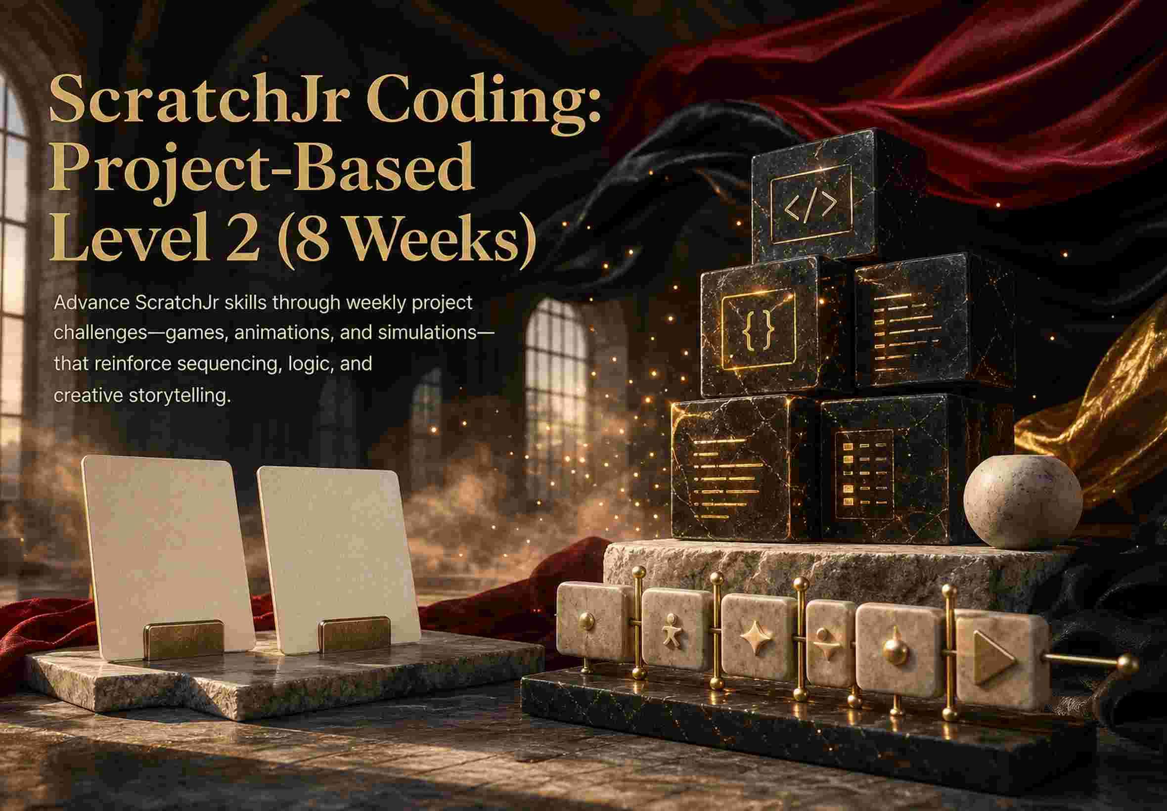 ScratchJr Coding: Project-Based Level 2 (8 Weeks)