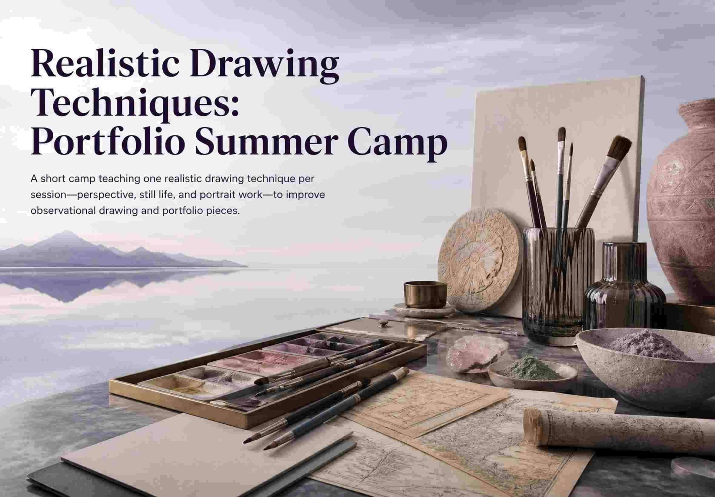 Realistic Drawing Techniques: Portfolio Summer Camp
