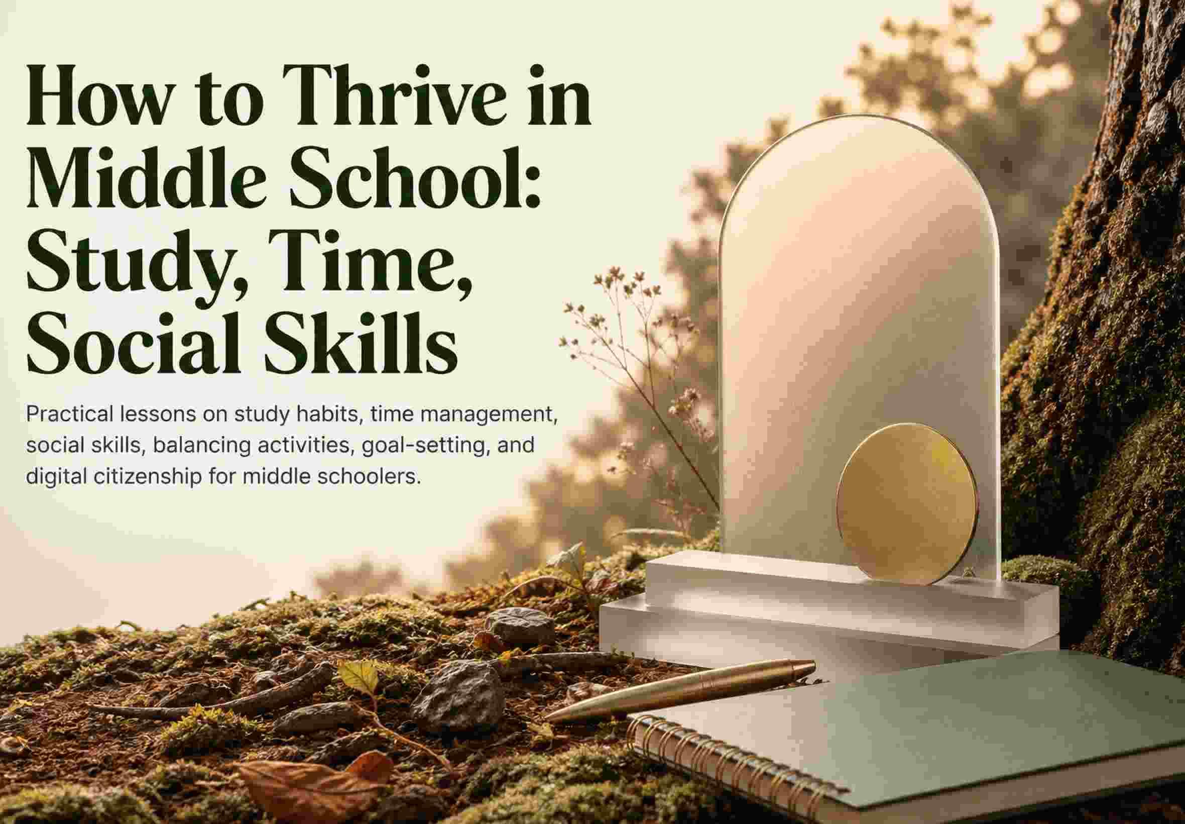 How to Thrive in Middle School: Study, Time, Social Skills