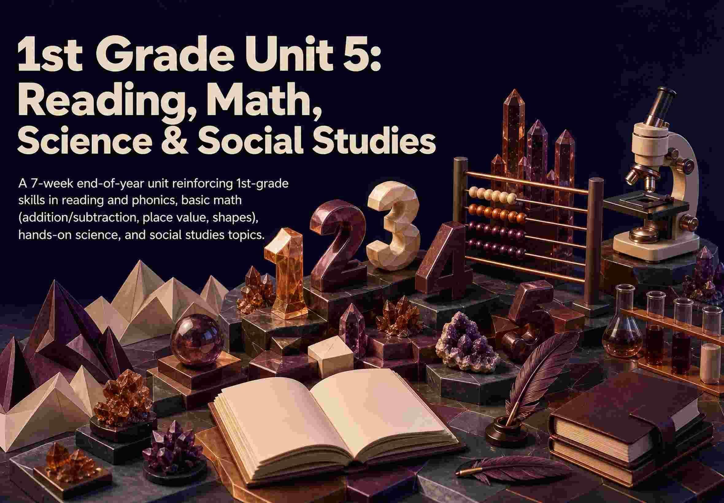 1st Grade Unit 5: Reading, Math, Science & Social Studies