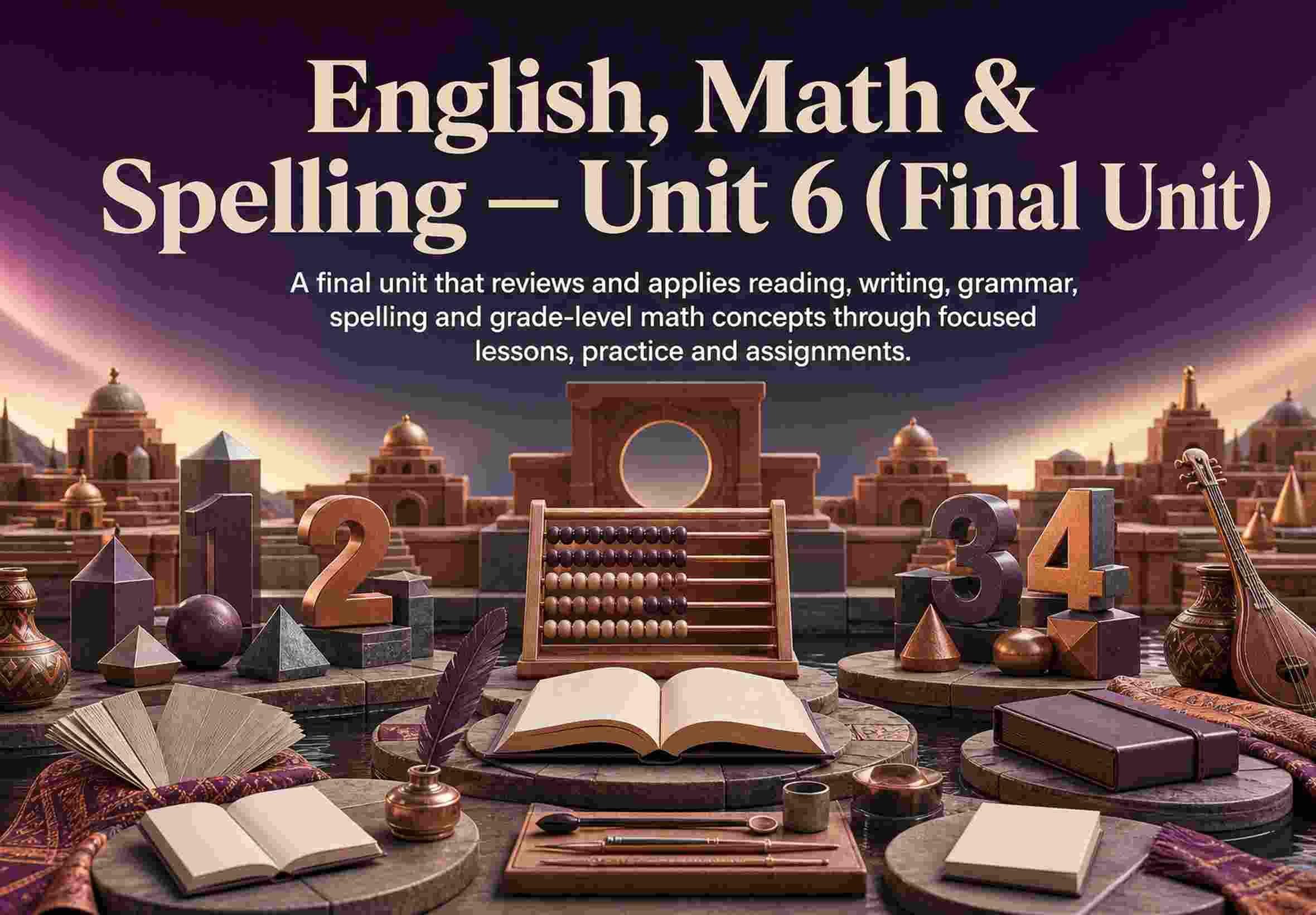 English, Math & Spelling — Unit 6 (Final Unit)