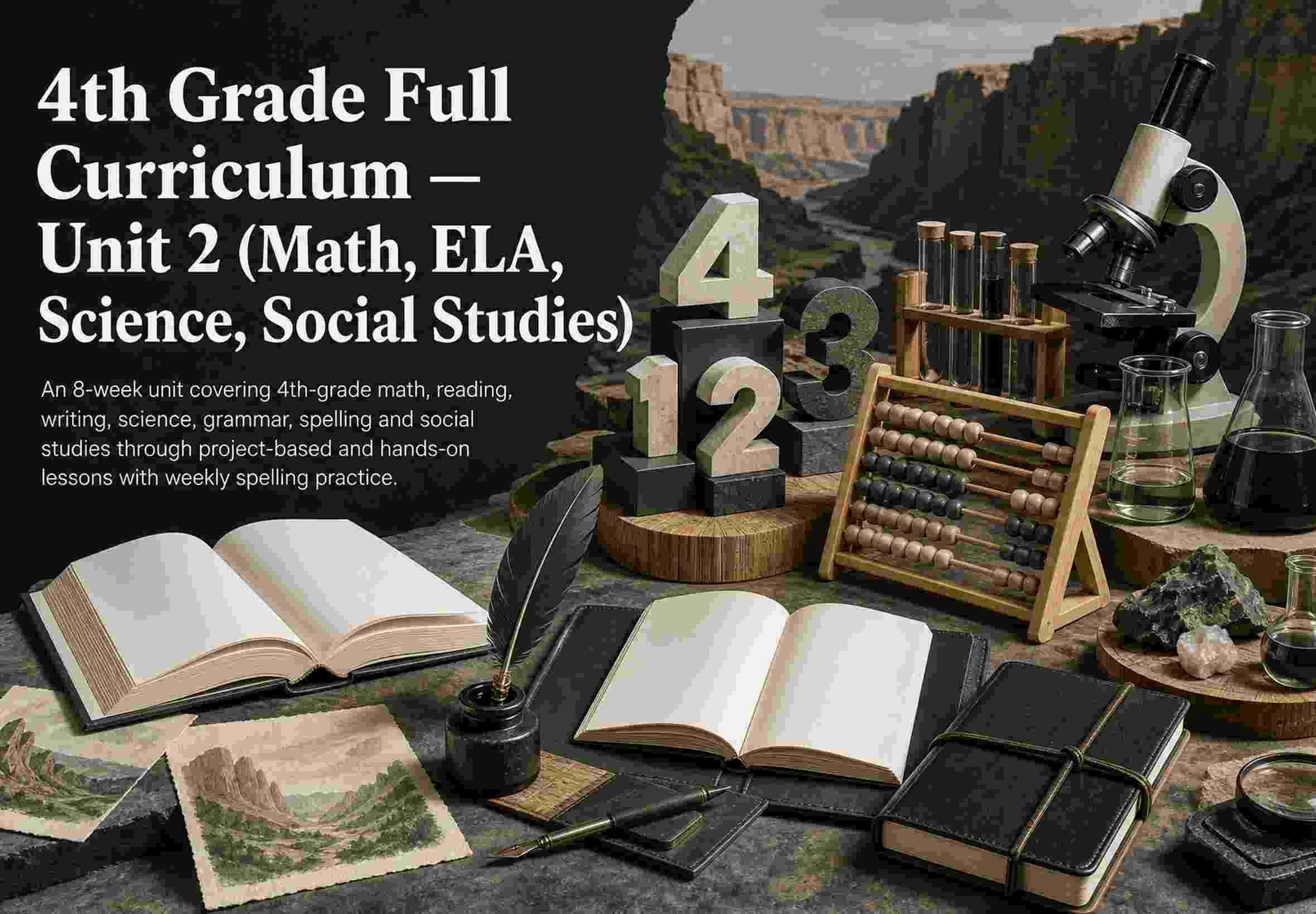 4th Grade Full Curriculum — Unit 2 (Math, ELA, Science, Social Studies)