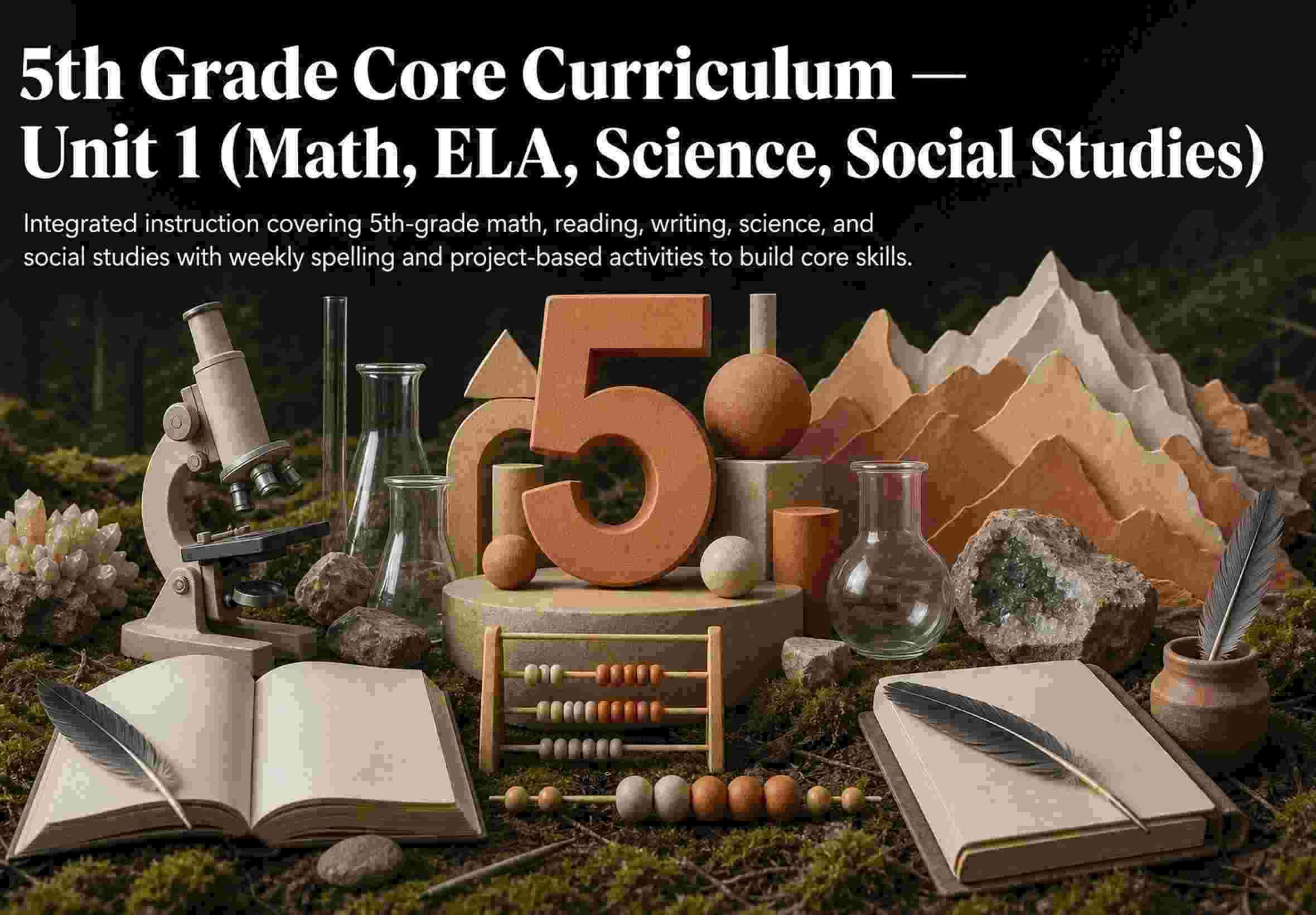 5th Grade Core Curriculum — Unit 1 (Math, ELA, Science, Social Studies)