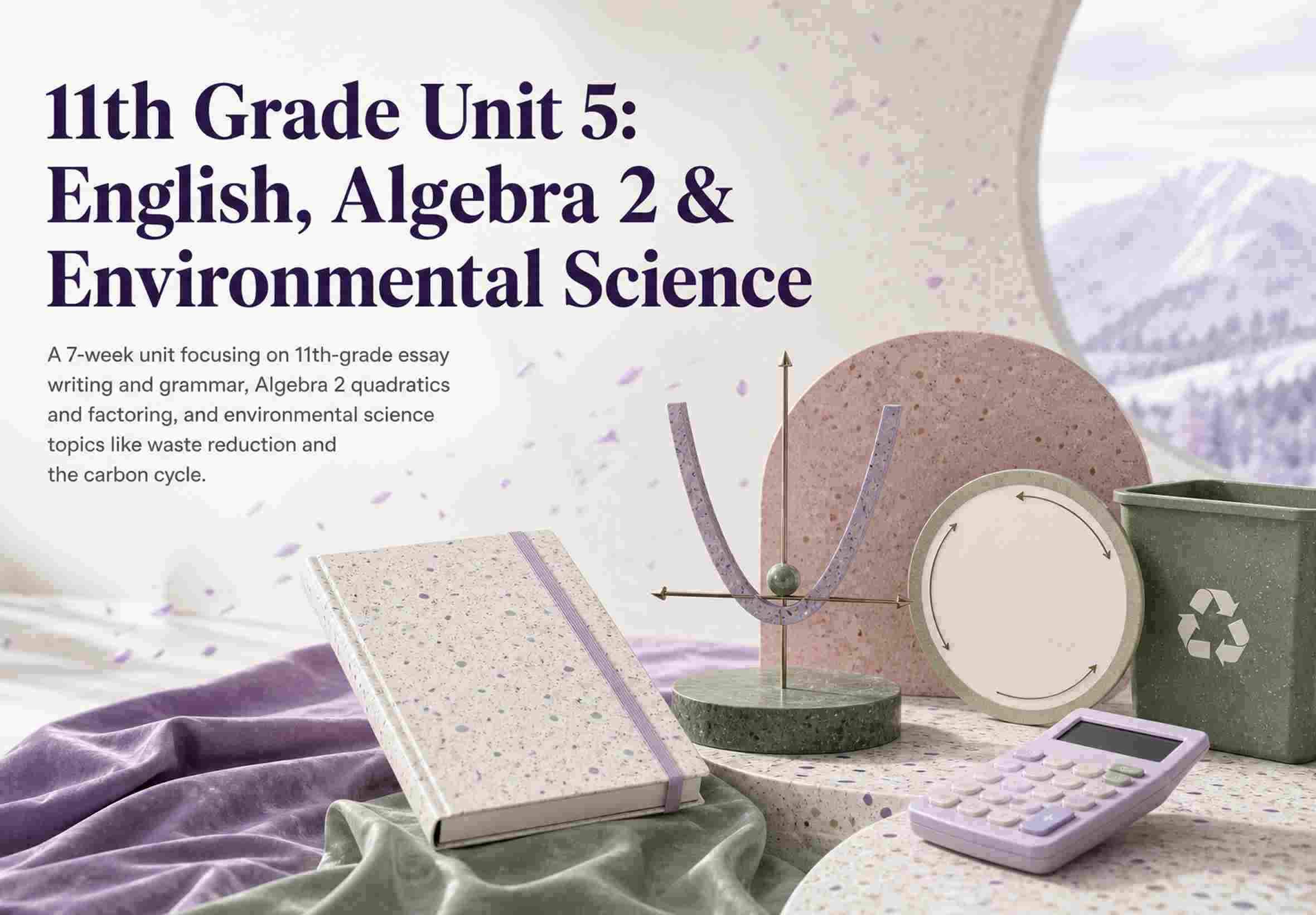 11th Grade Unit 5: English, Algebra 2 & Environmental Science