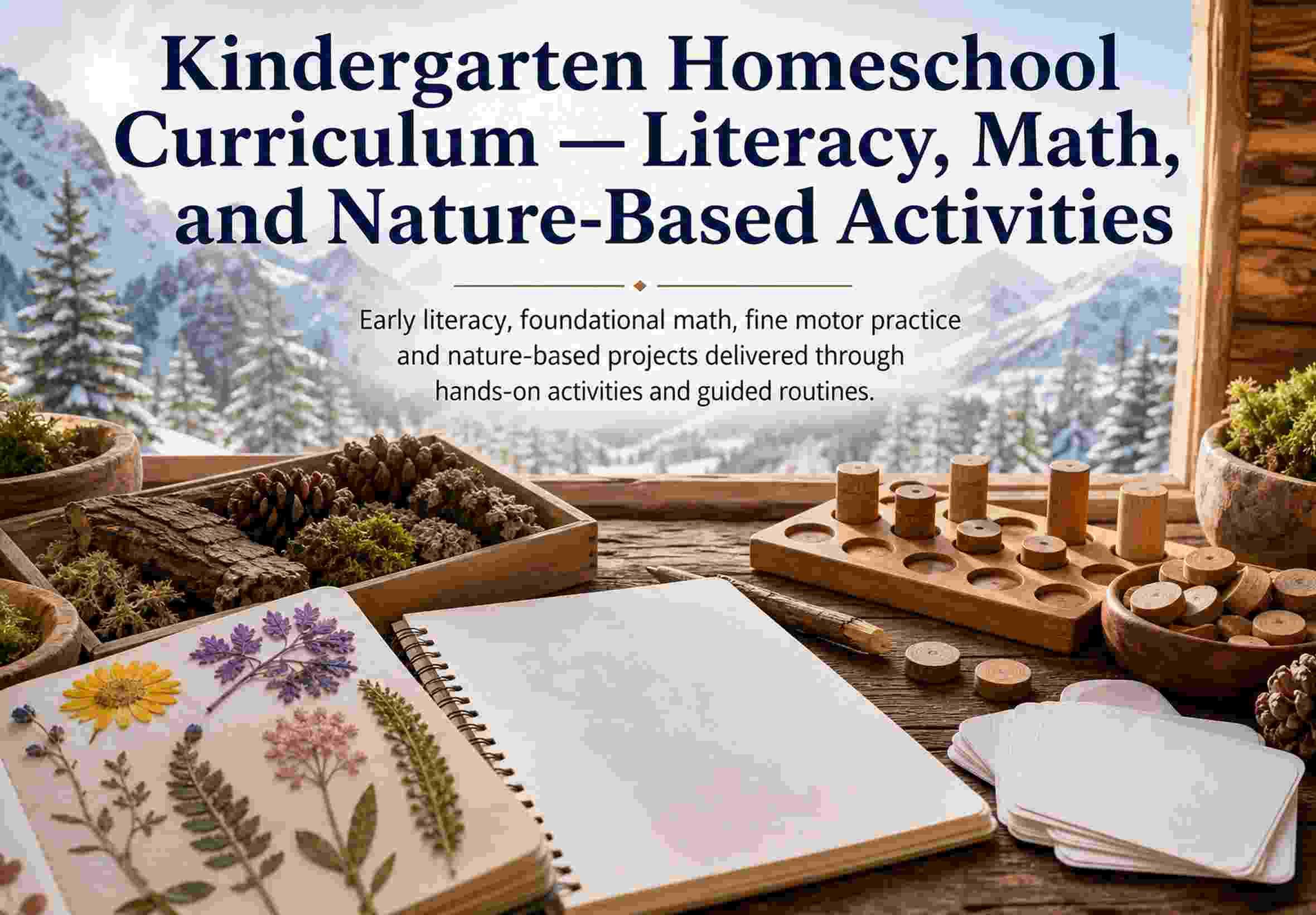 Kindergarten Homeschool Curriculum — Literacy, Math, and Nature-Based Activities