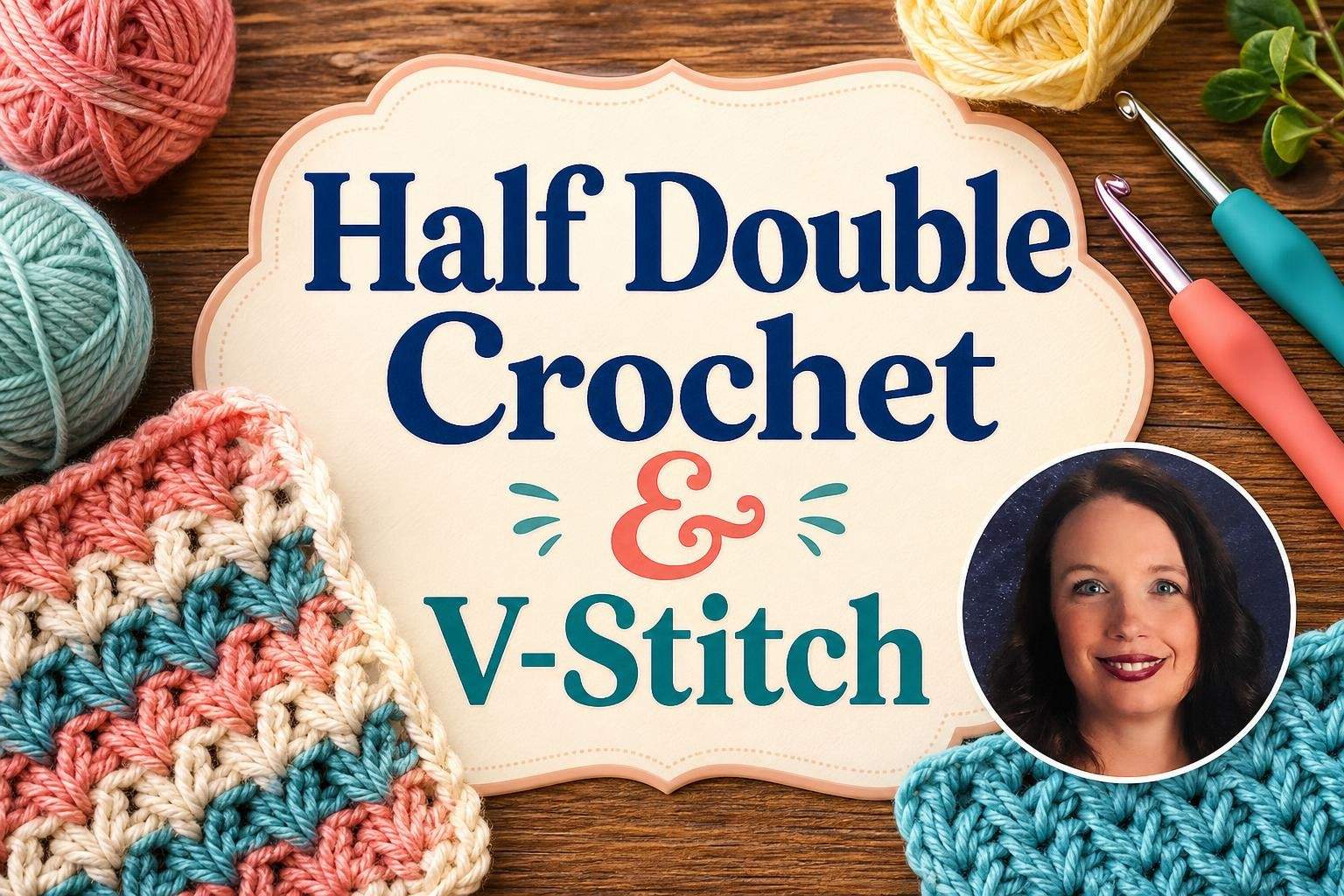 Half Double Crochet and V-Stitch
