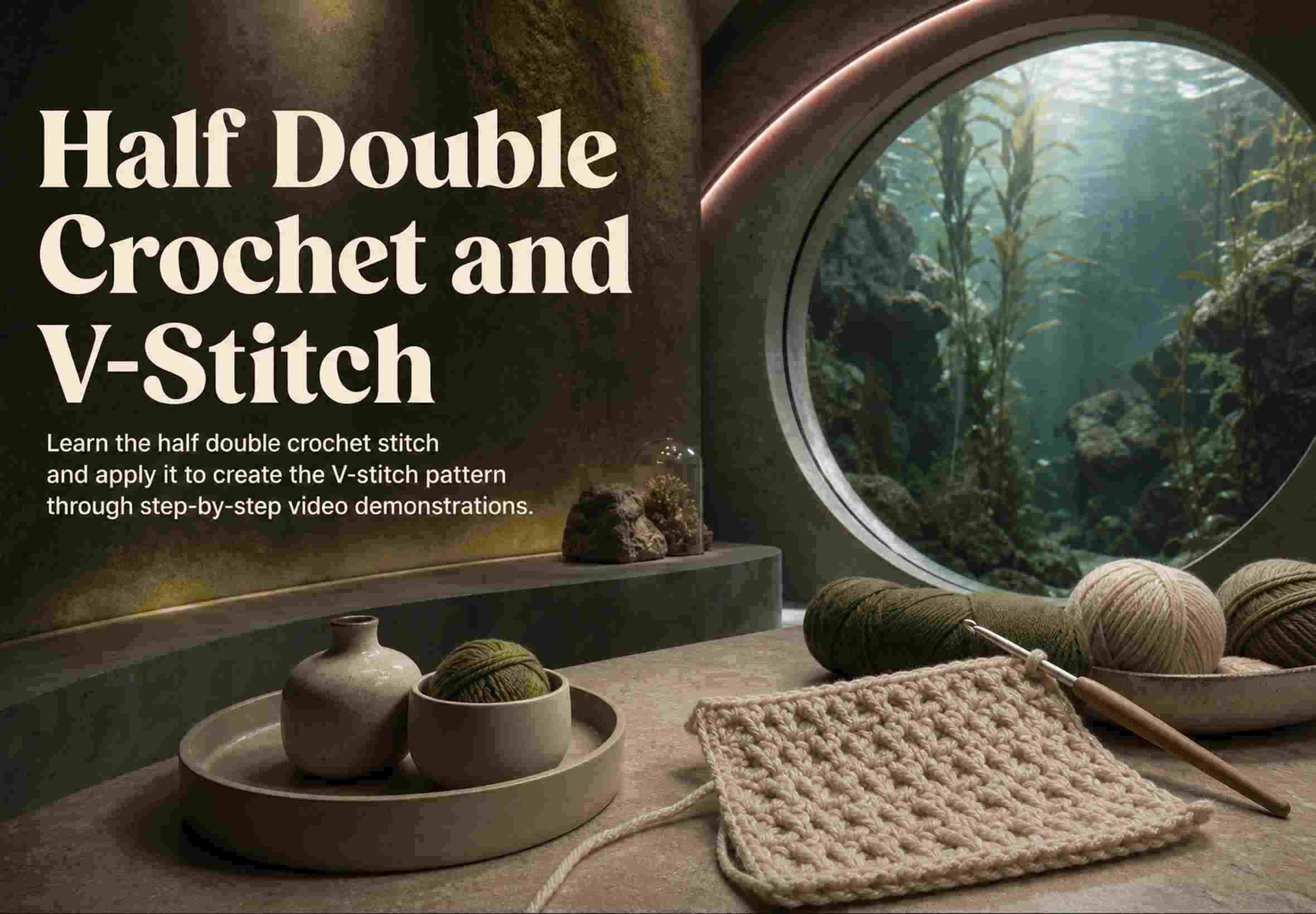 Half Double Crochet and V-Stitch