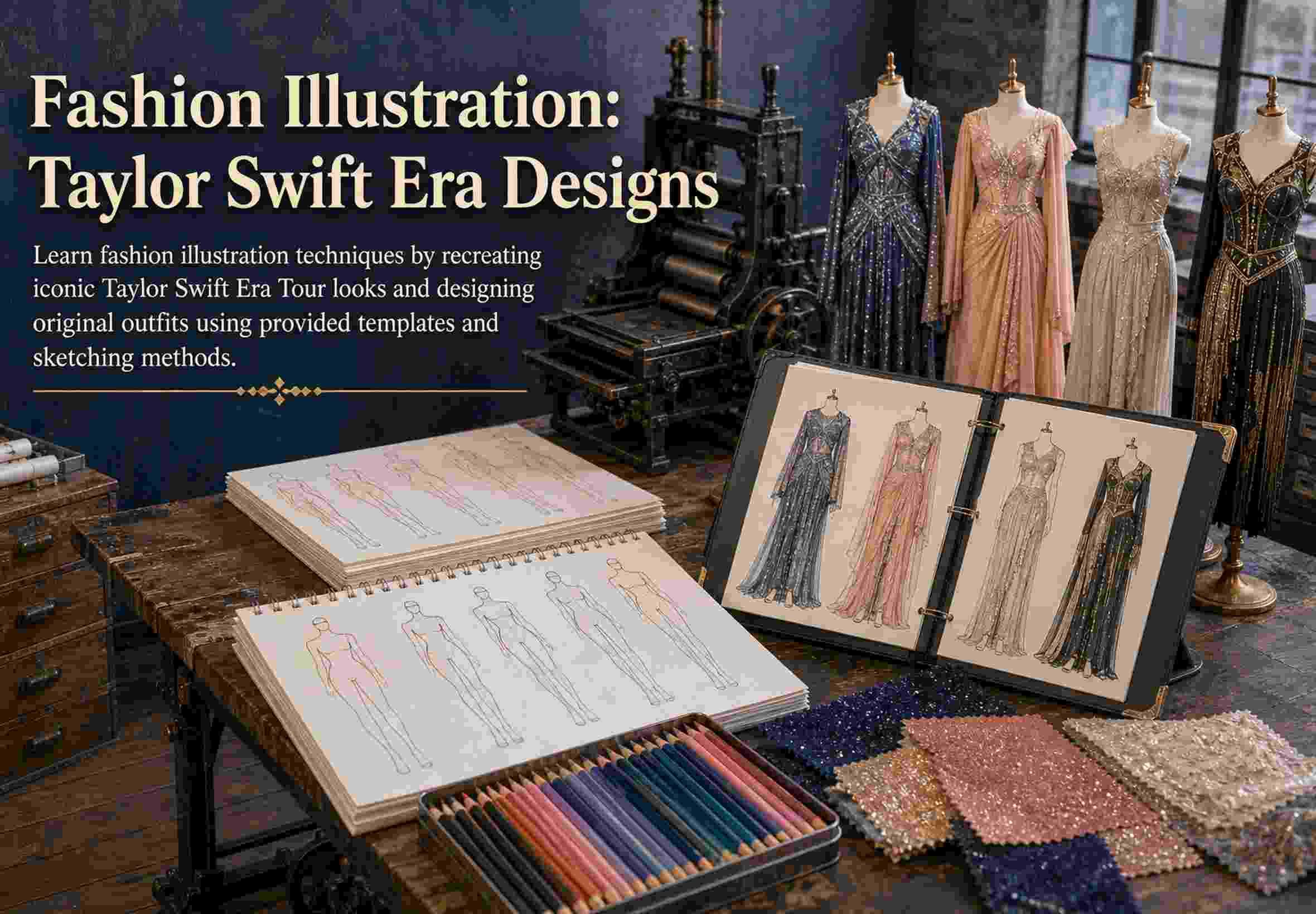 Fashion Illustration: Taylor Swift Era Designs