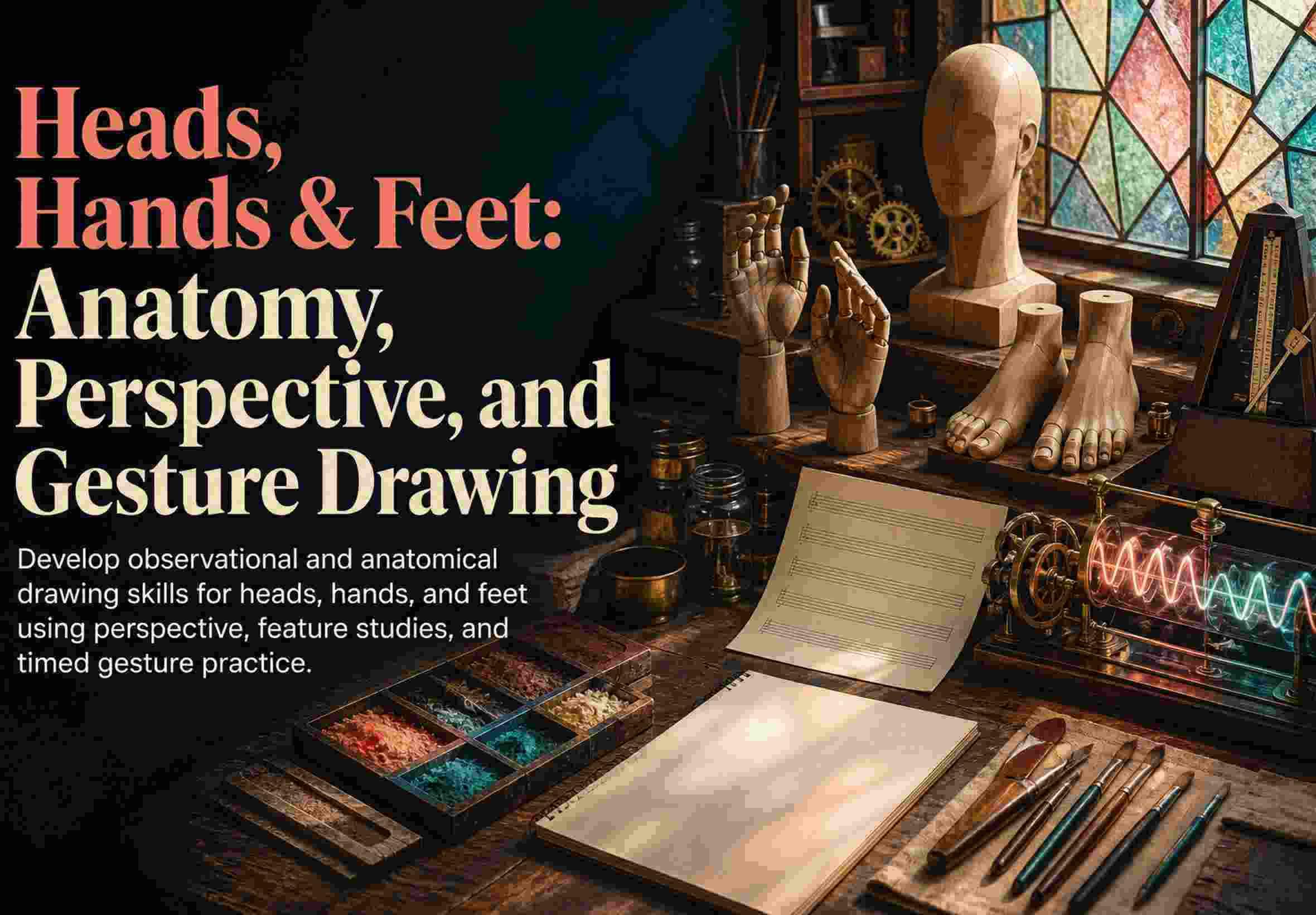 Heads, Hands & Feet: Anatomy, Perspective, and Gesture Drawing