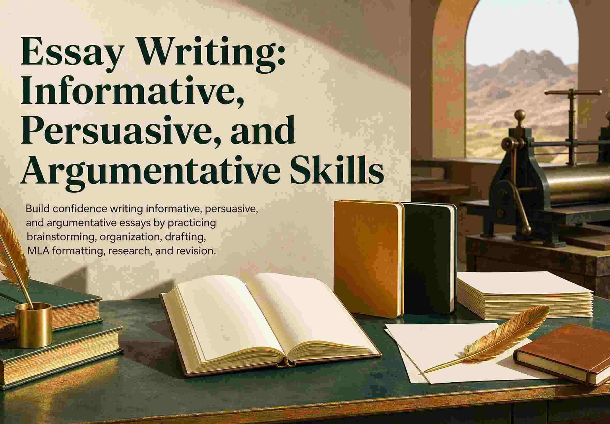 Essay Writing: Informative, Persuasive, and Argumentative Skills