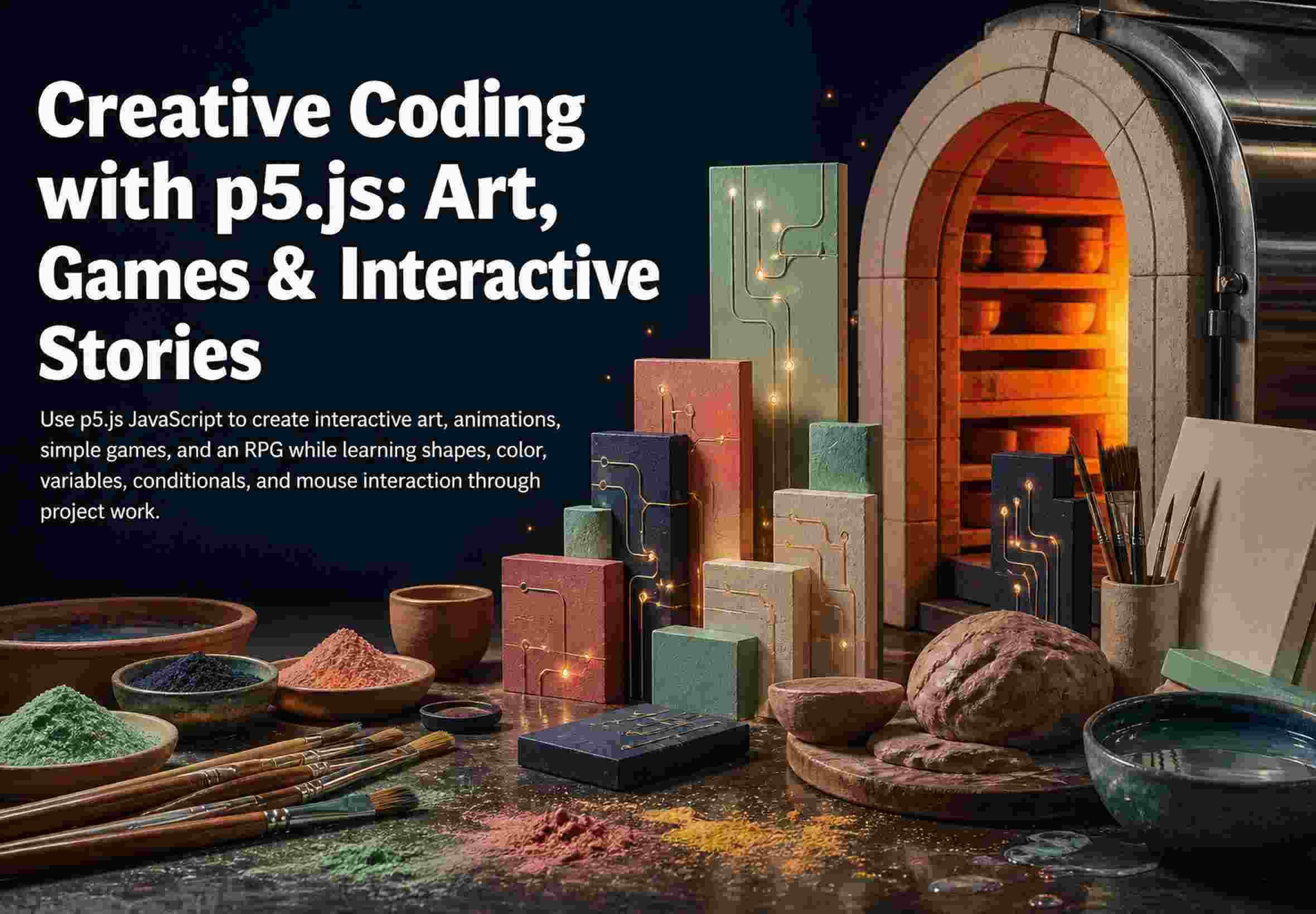 Creative Coding with p5.js: Art, Games & Interactive Stories