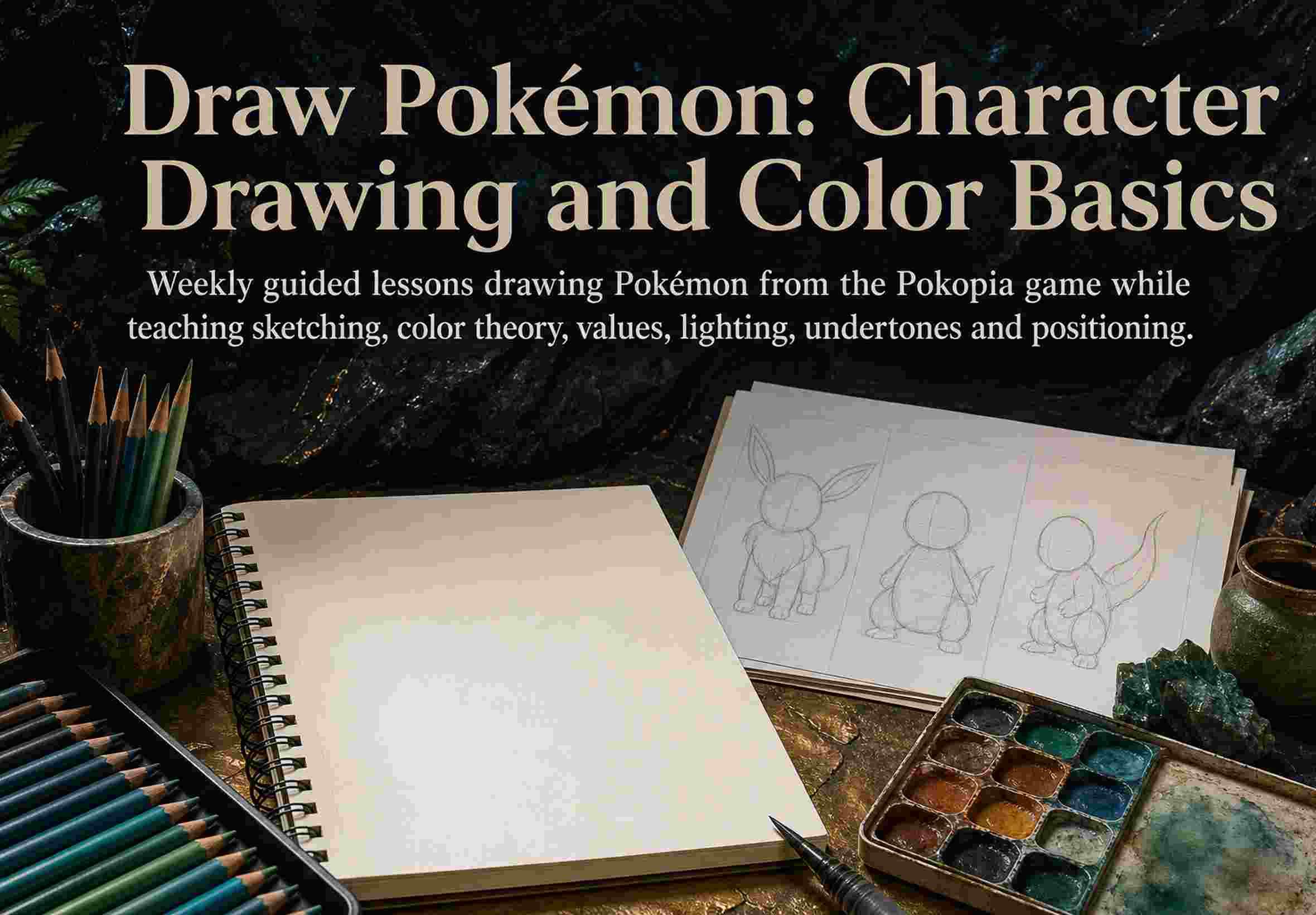 Draw Pokémon: Character Drawing and Color Basics