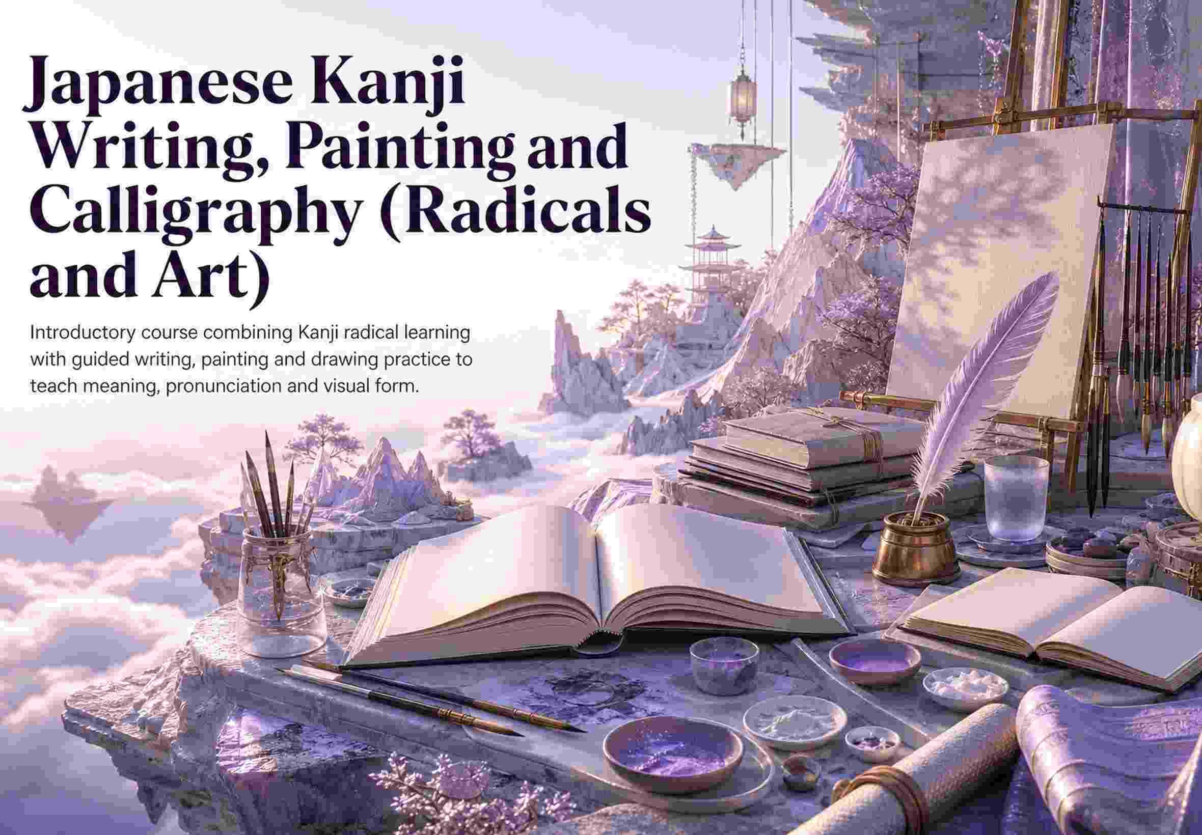 Japanese Kanji Writing, Painting and Calligraphy (Radicals and Art)
