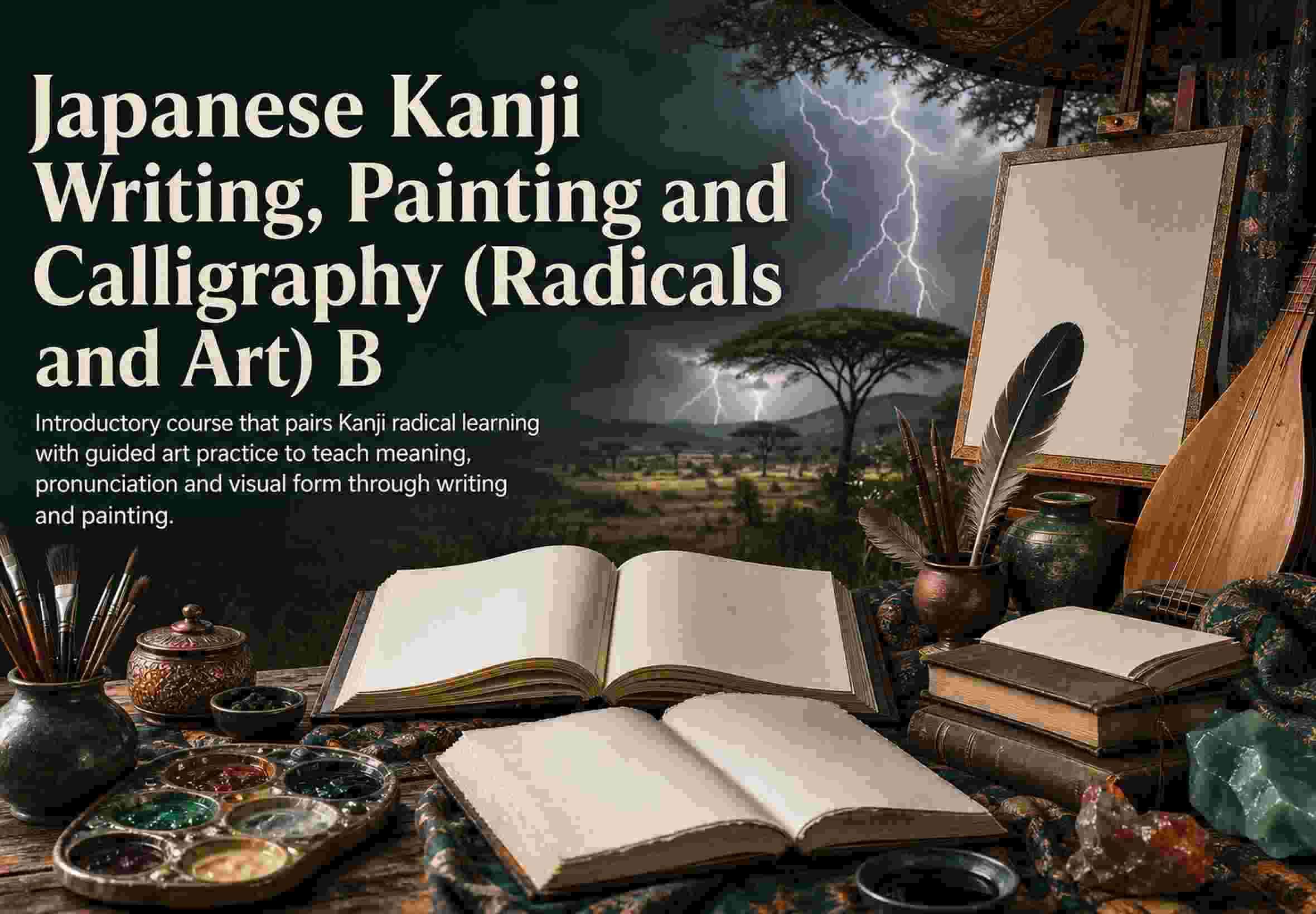 Japanese Kanji Writing, Painting and Calligraphy (Radicals and Art) B