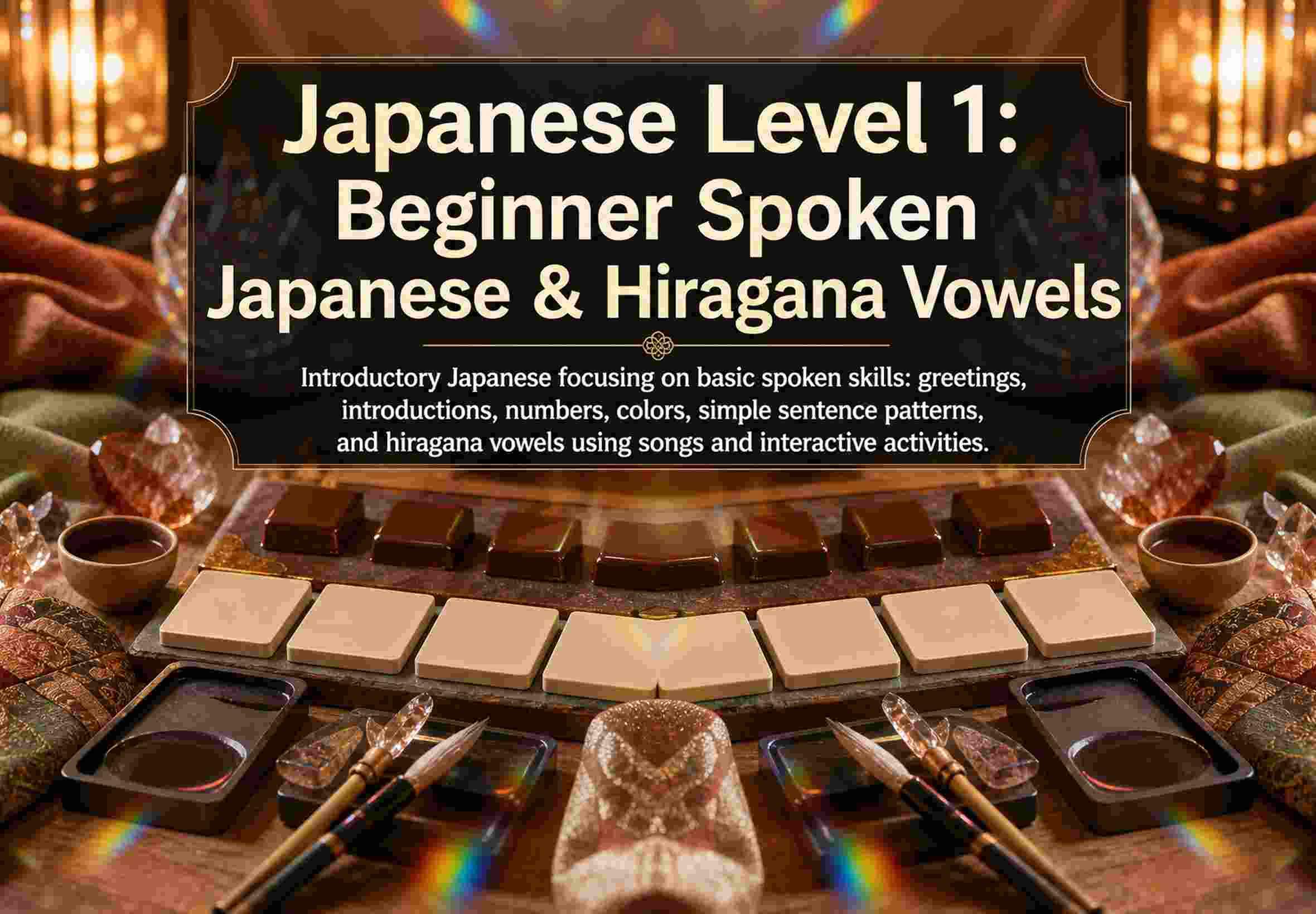 Japanese Level 1: Beginner Spoken Japanese & Hiragana Vowels