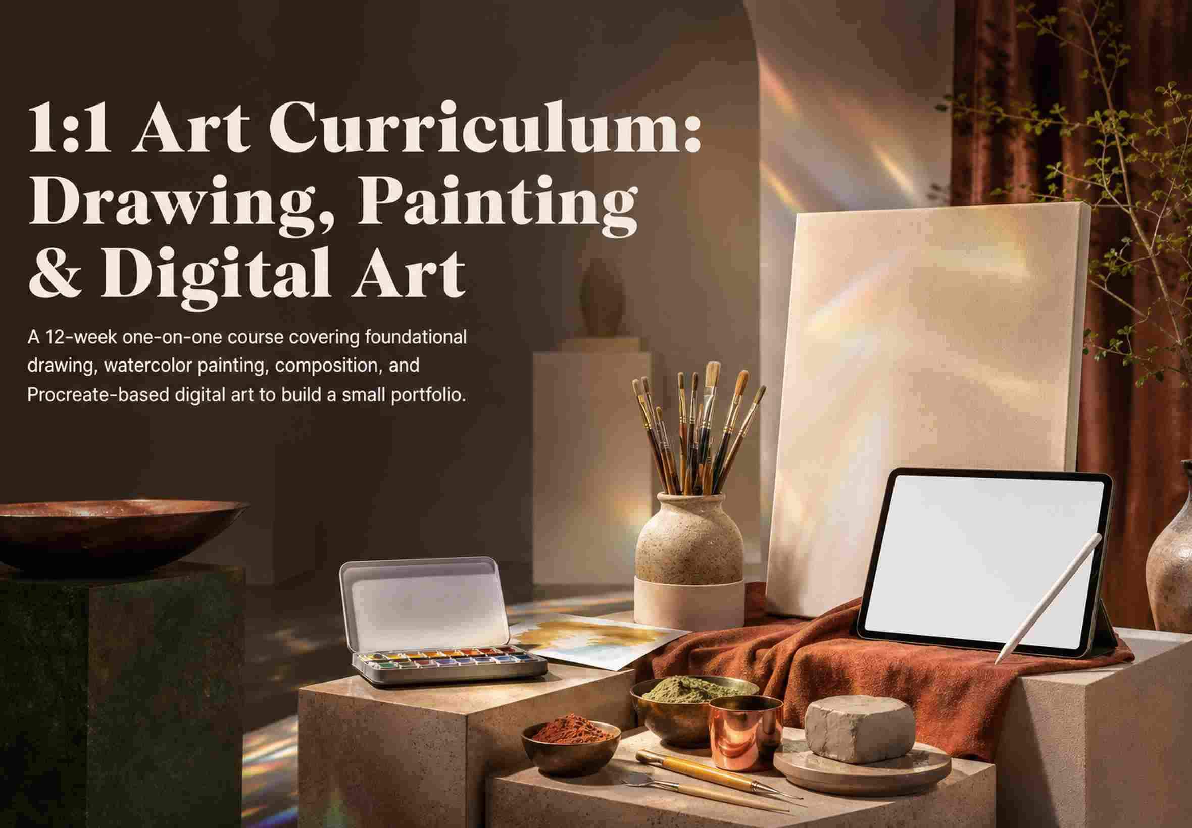 1:1 Art Curriculum: Drawing, Painting & Digital Art