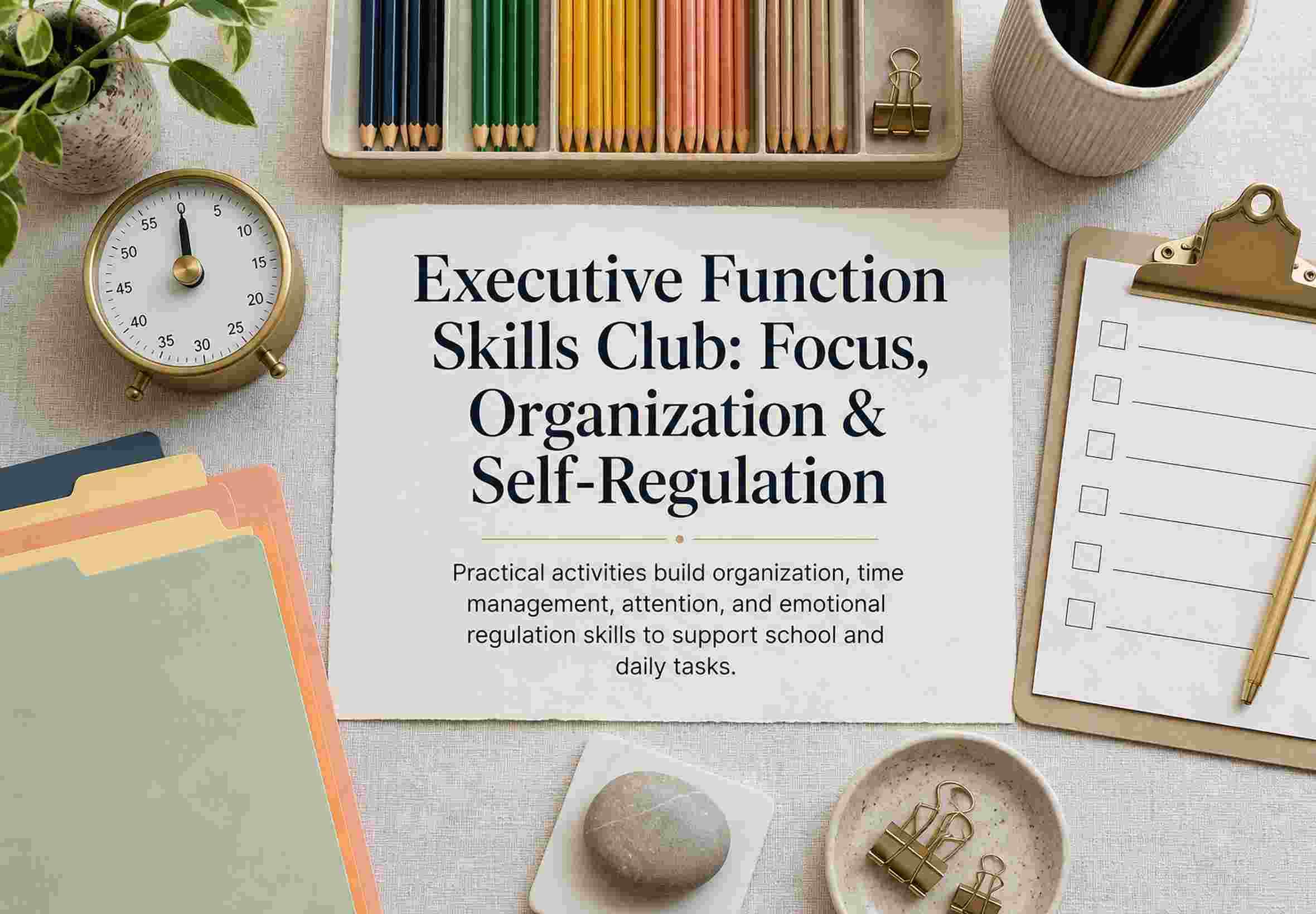 Executive Function Skills Club: Focus, Organization & Self-Regulation