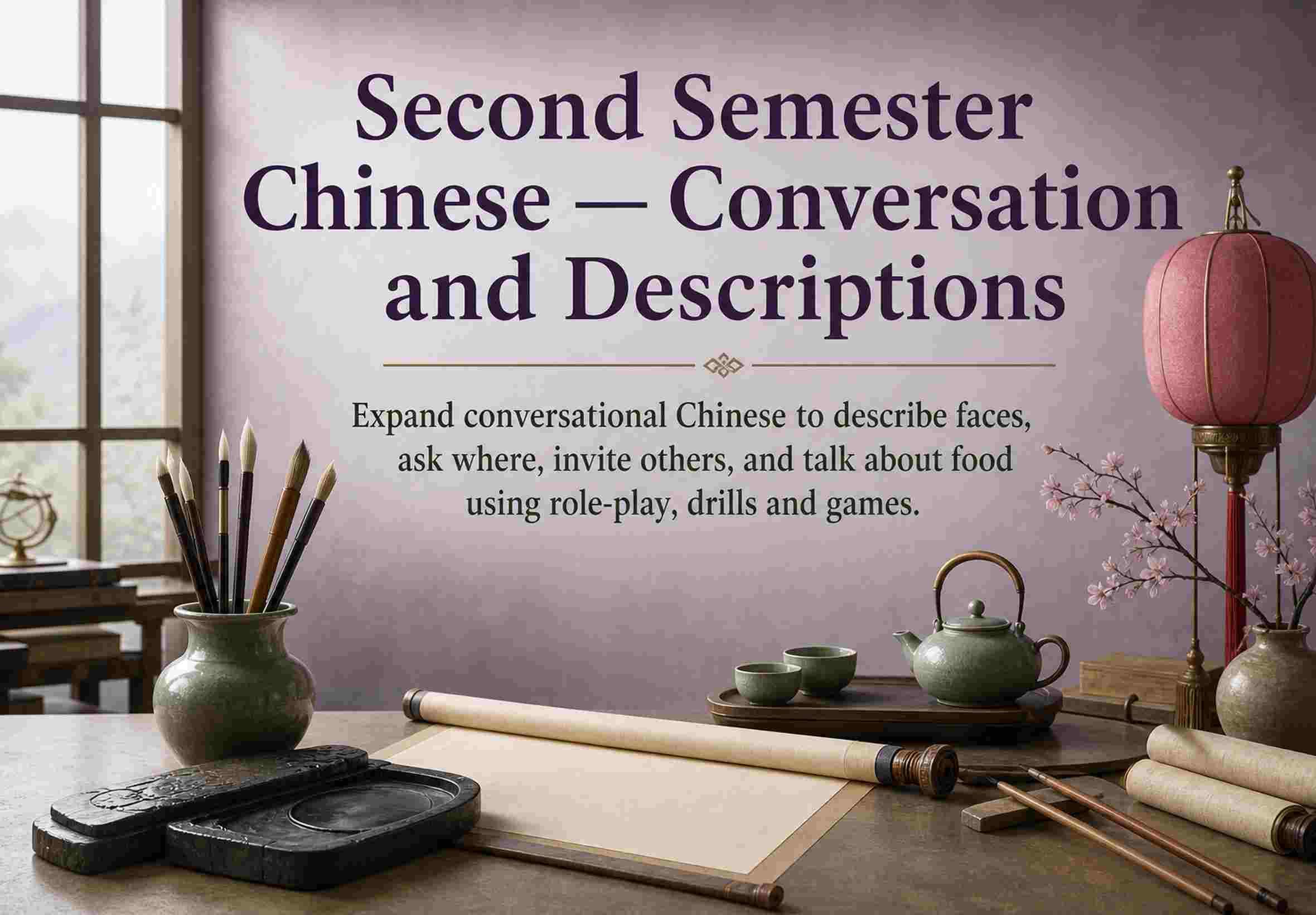 Second Semester Chinese — Conversation and Descriptions