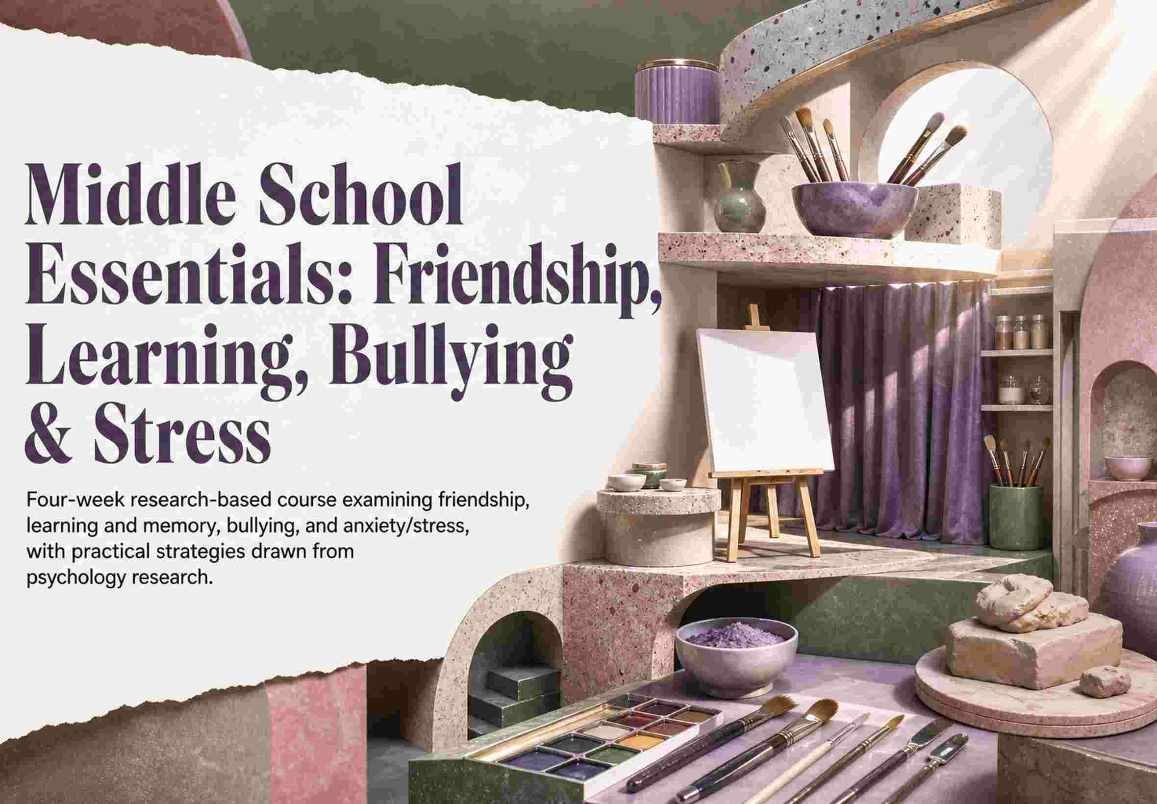 Middle School Essentials: Friendship, Learning, Bullying & Stress