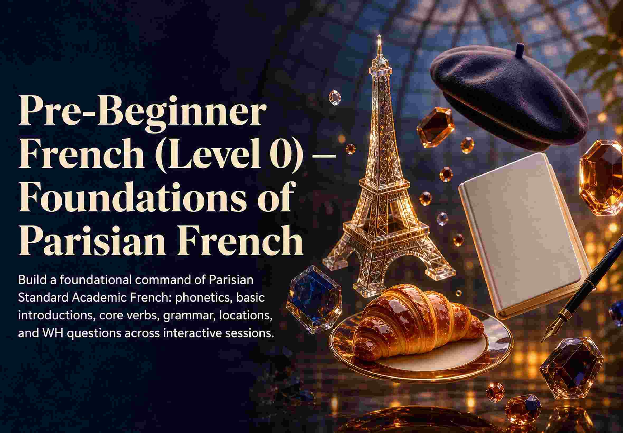Pre-Beginner French (Level 0) — Foundations of Parisian French