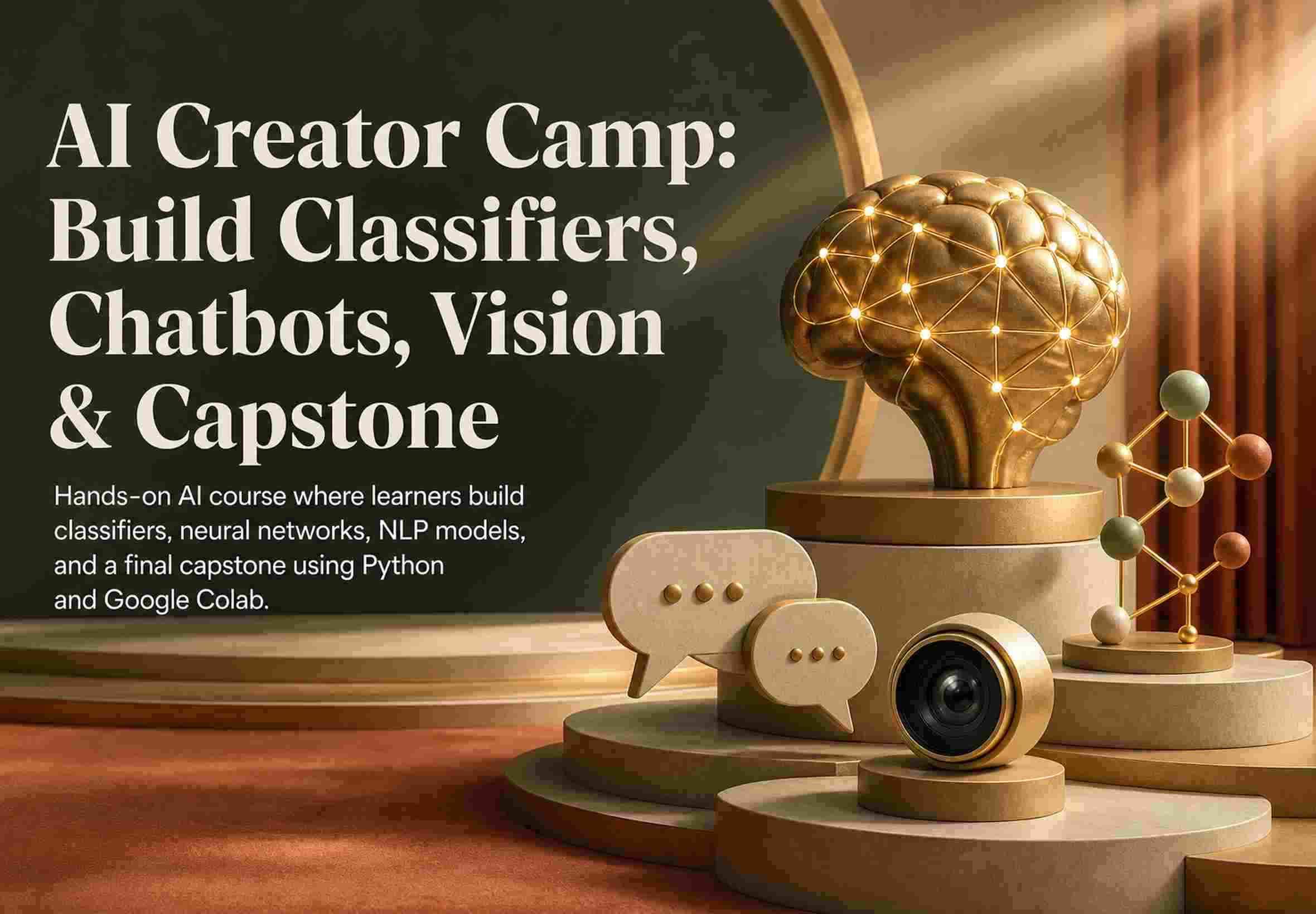 AI Creator Camp: Build Classifiers, Chatbots, Vision & Capstone