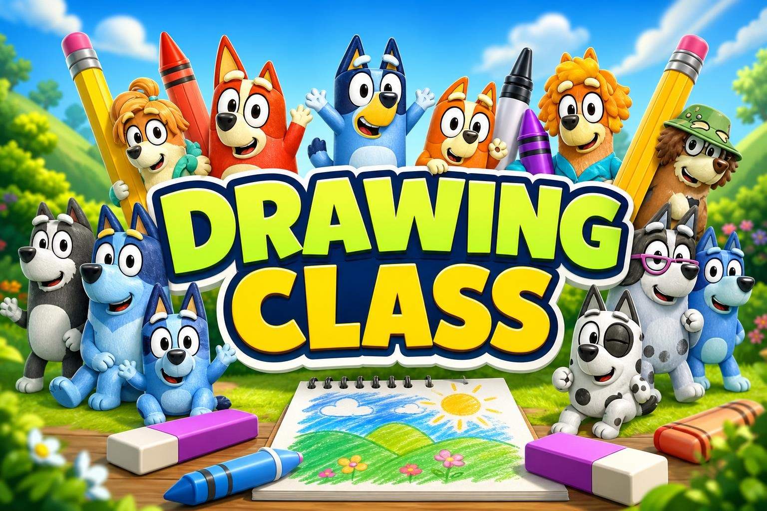 Bluey Character Drawing (4-Week Guided Class)
