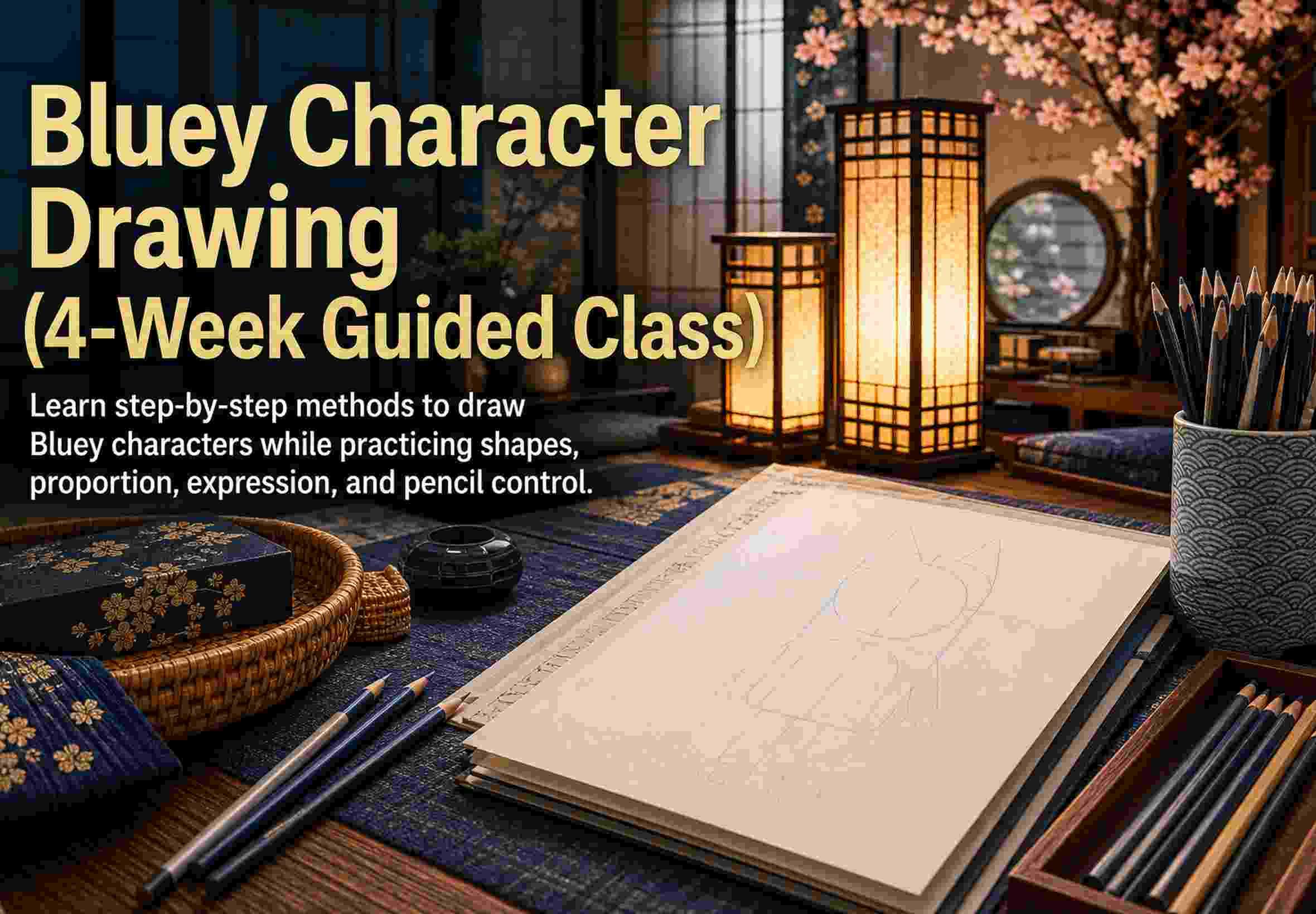 Bluey Character Drawing (4-Week Guided Class)