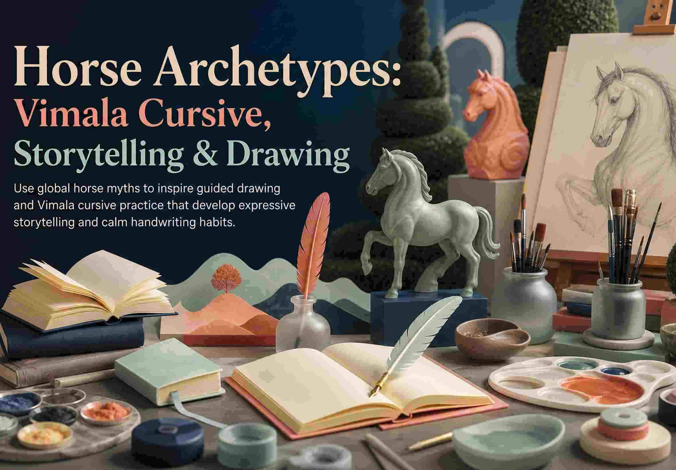 Horse Archetypes: Vimala Cursive, Storytelling & Drawing