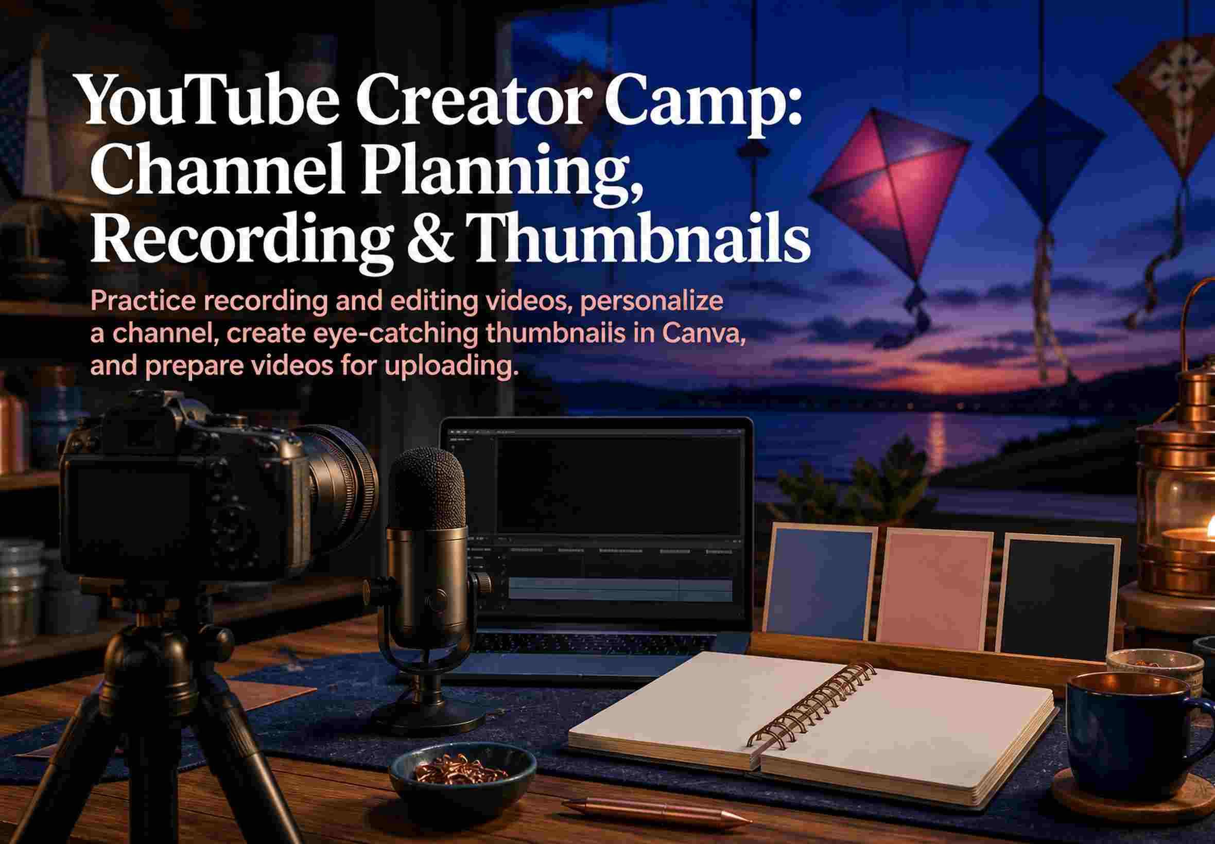 YouTube Creator Camp: Channel Planning, Recording & Thumbnails