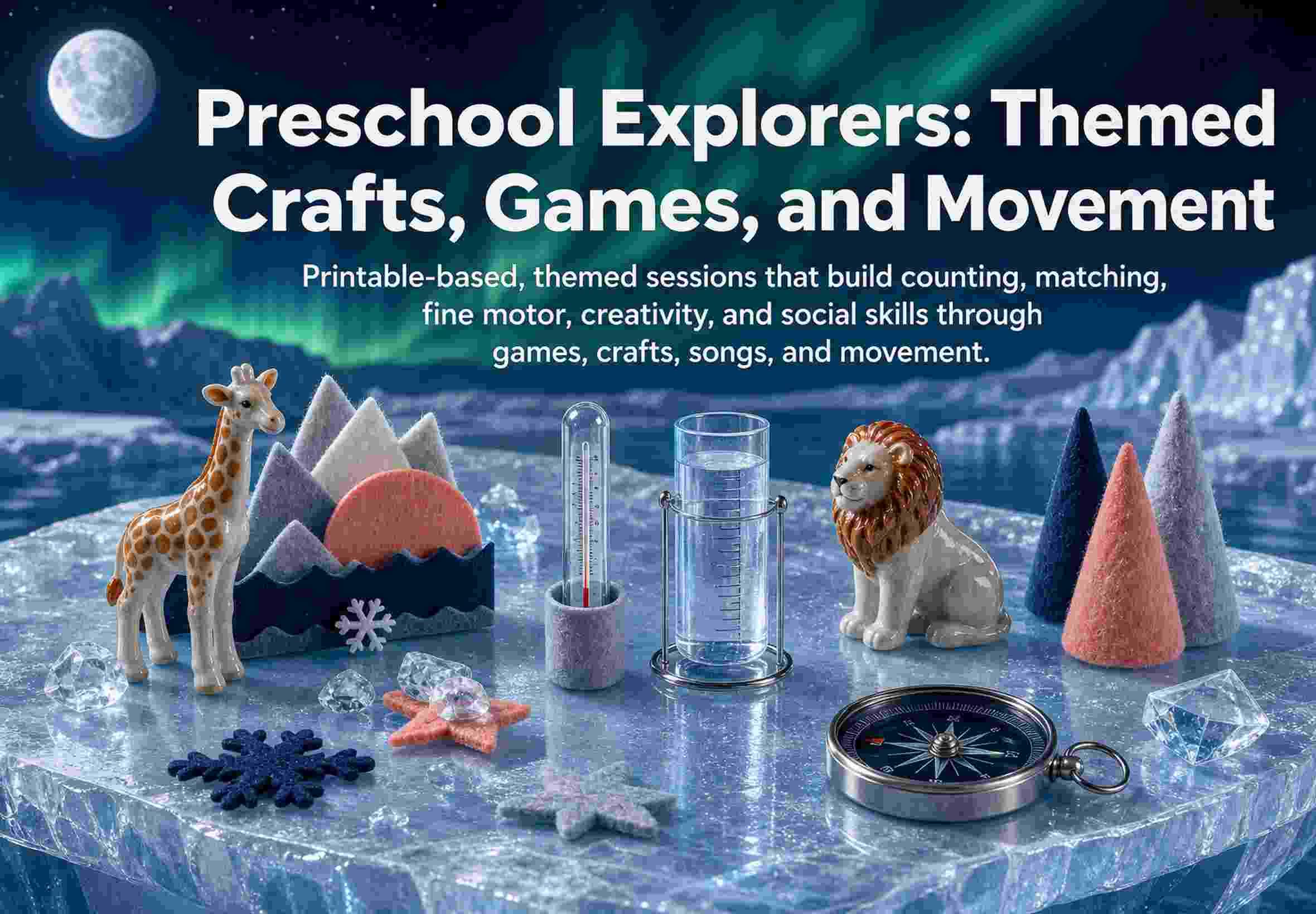 Preschool Explorers: Themed Crafts, Games, and Movement