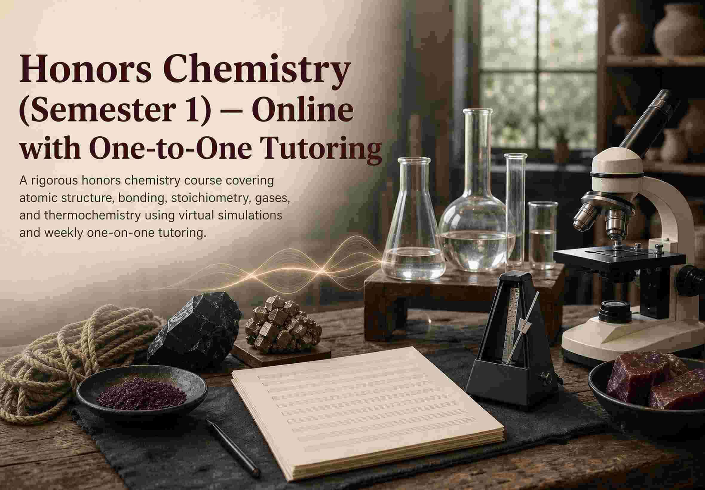 Honors Chemistry (Semester 1) — Online with One-to-One Tutoring